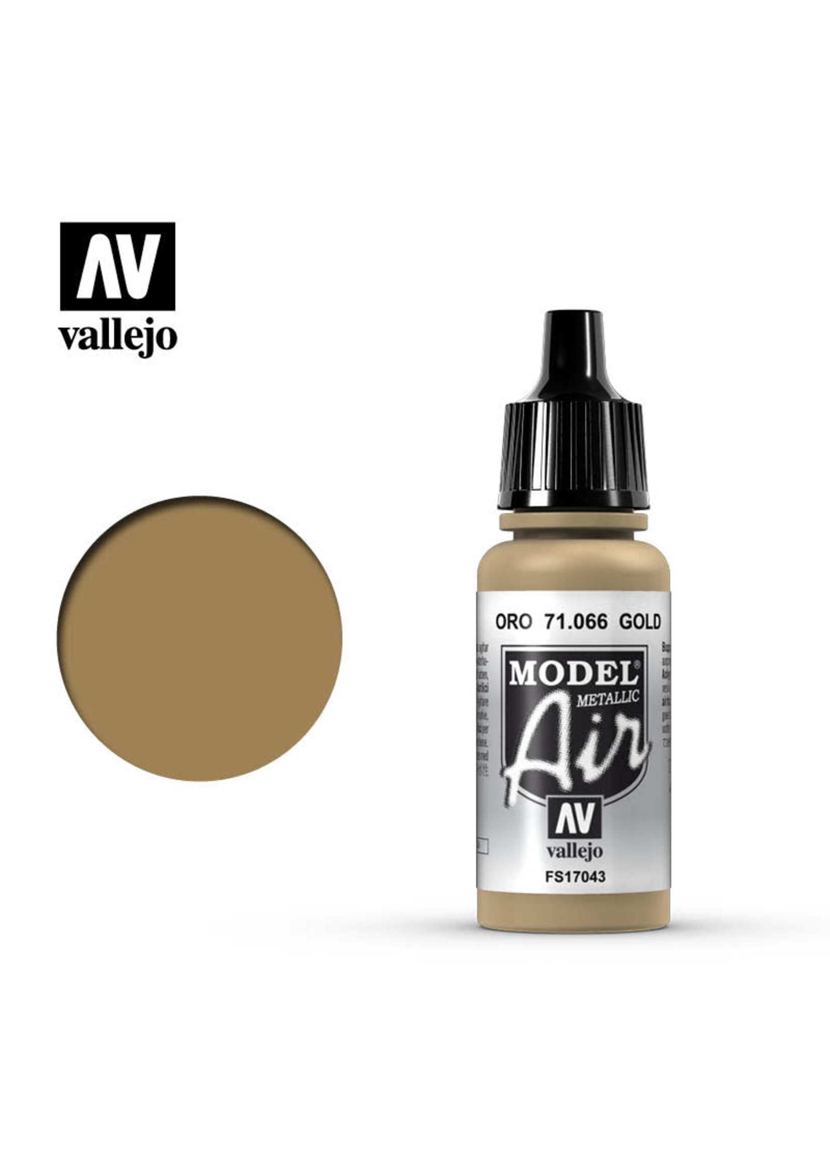 Vallejo VAL71066 Model Air Gold Metallic (17ml)