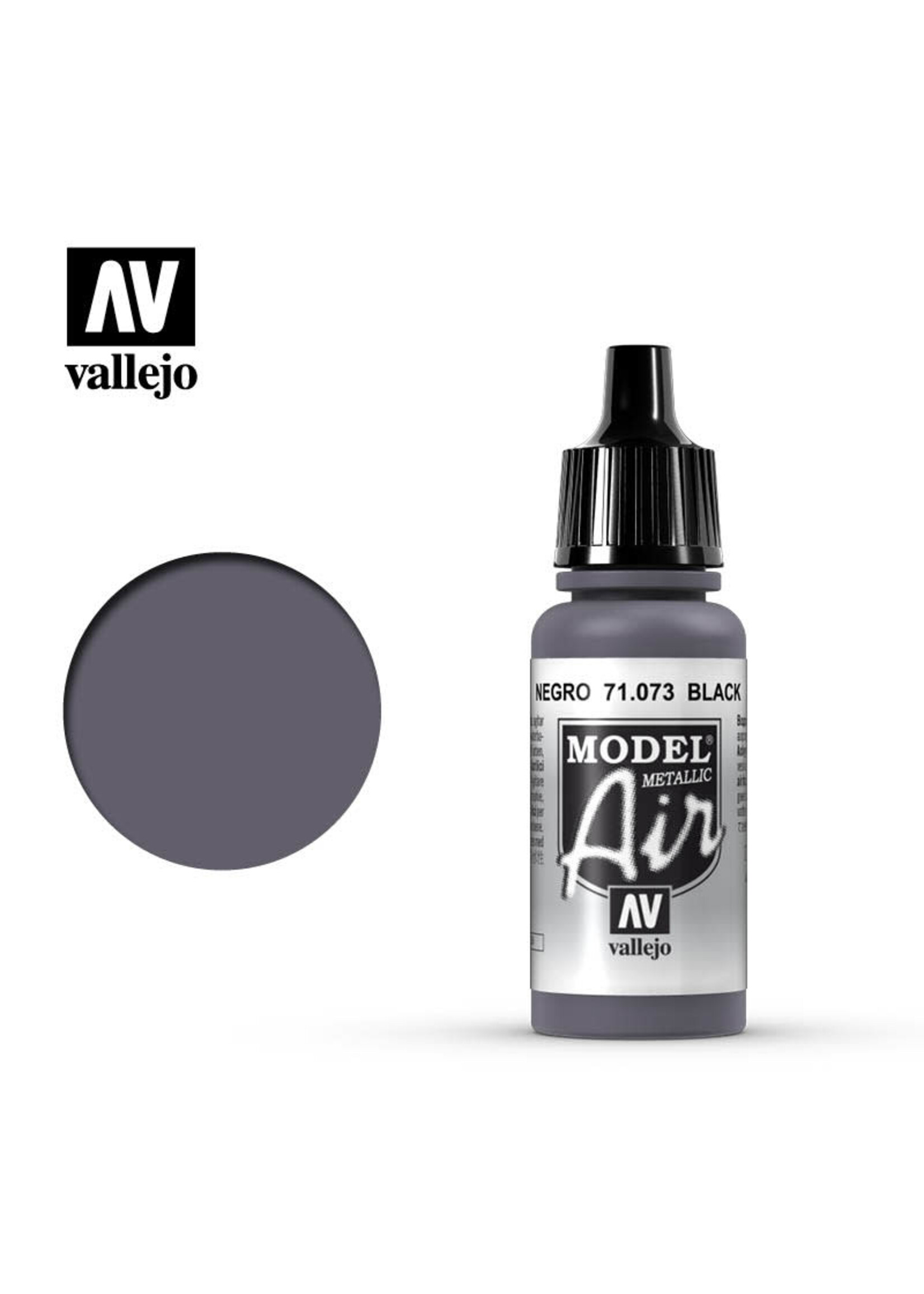 Vallejo VAL71073 Model Air Black Metallic (17ml)