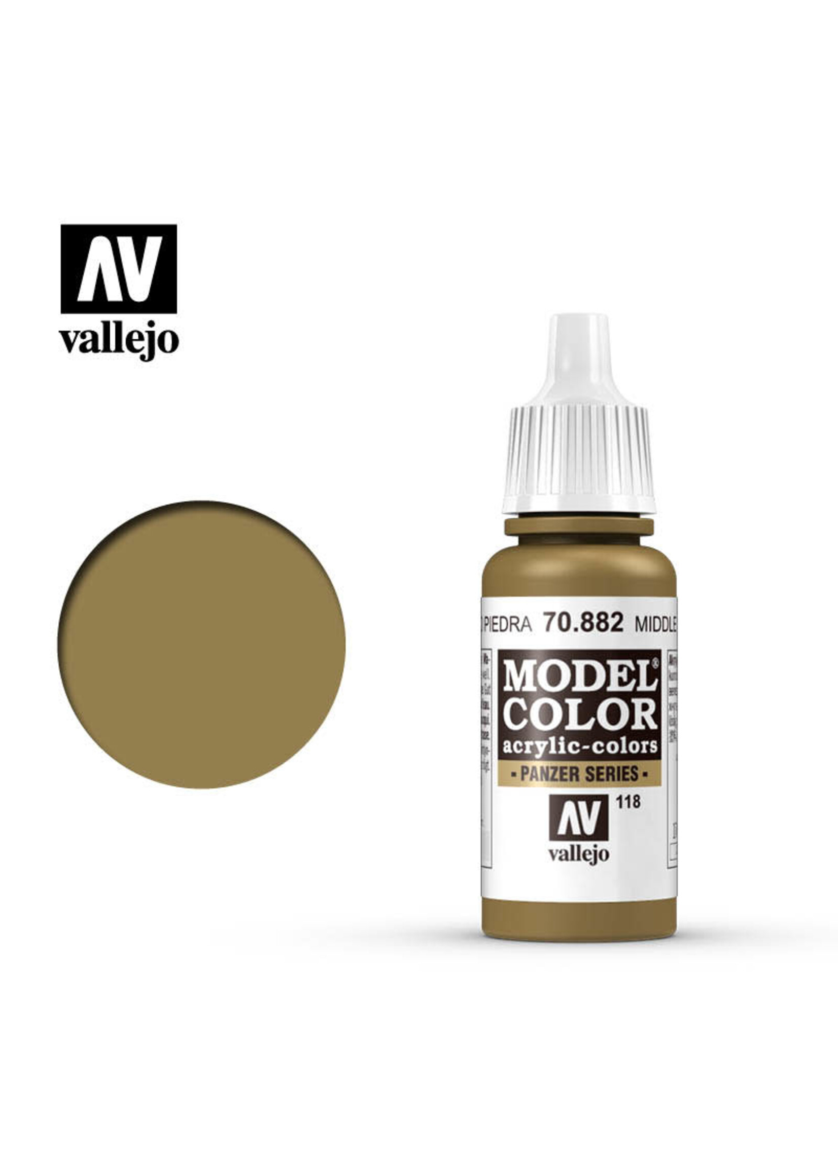 Vallejo 124VAL70882 Model Color Middlestone (17ml)