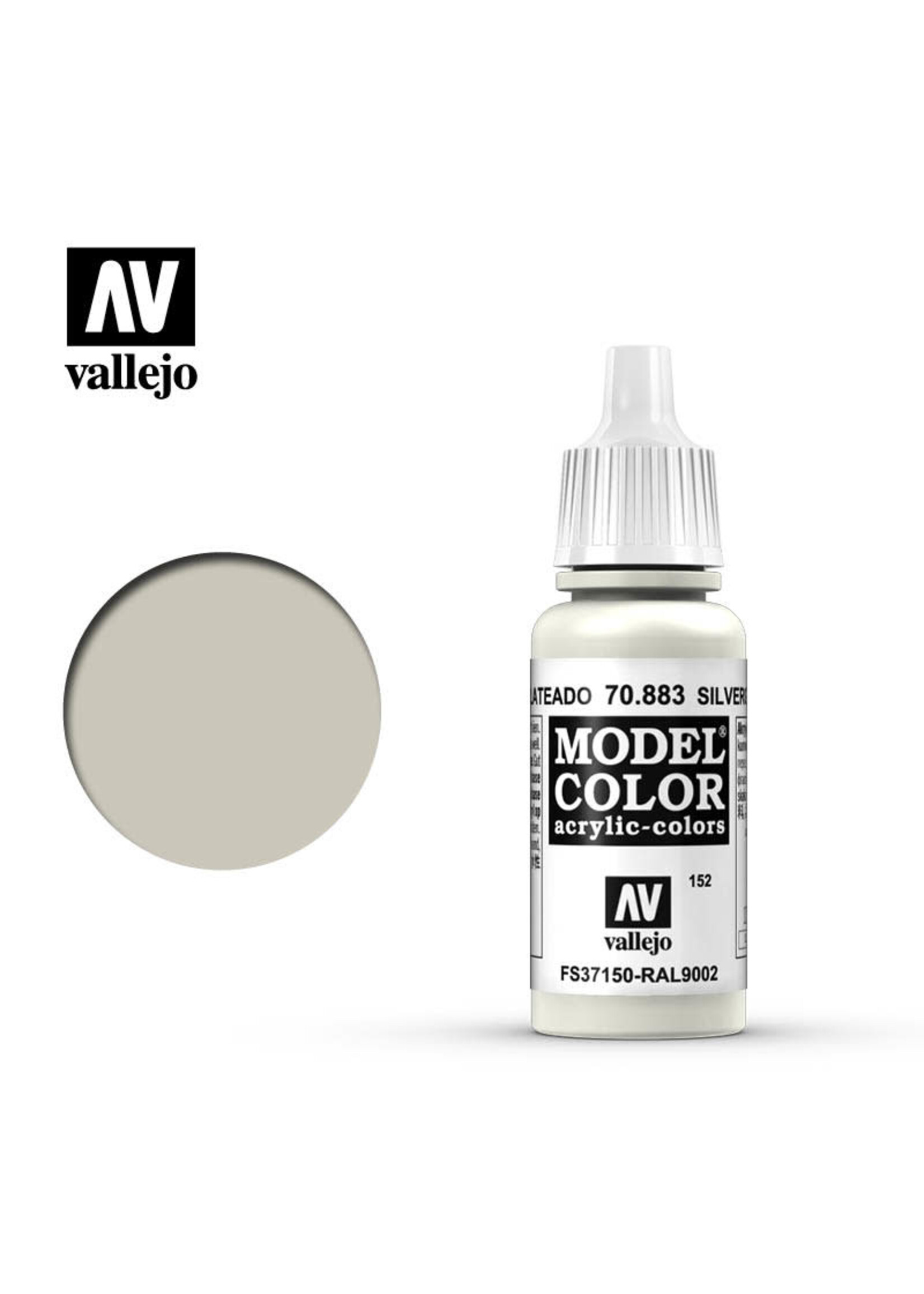 Vallejo VAL70883 Model Color 152 Silver Grey (17ml)