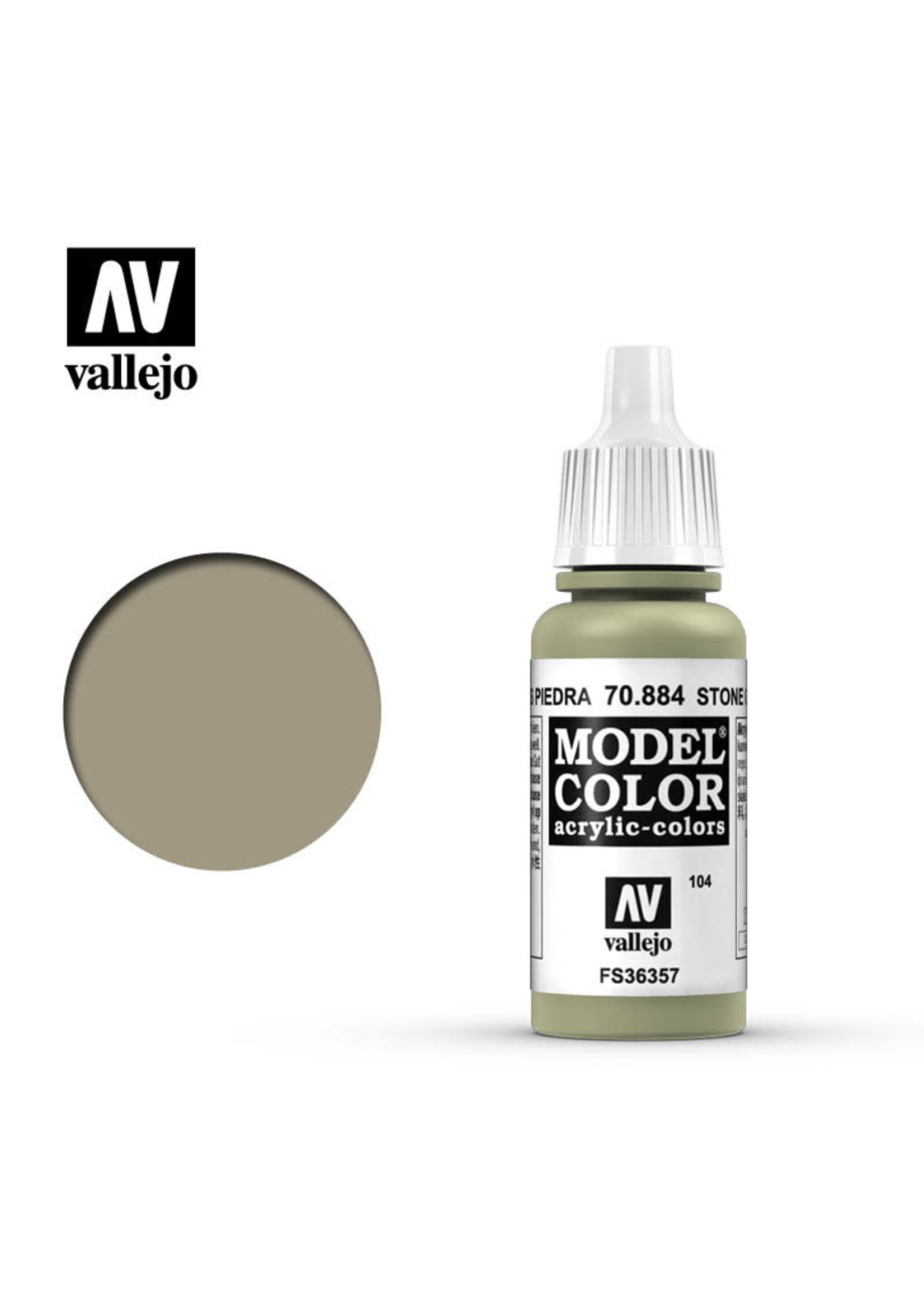 Vallejo VAL70884 Model Color 104 Stone Grey (17ml)