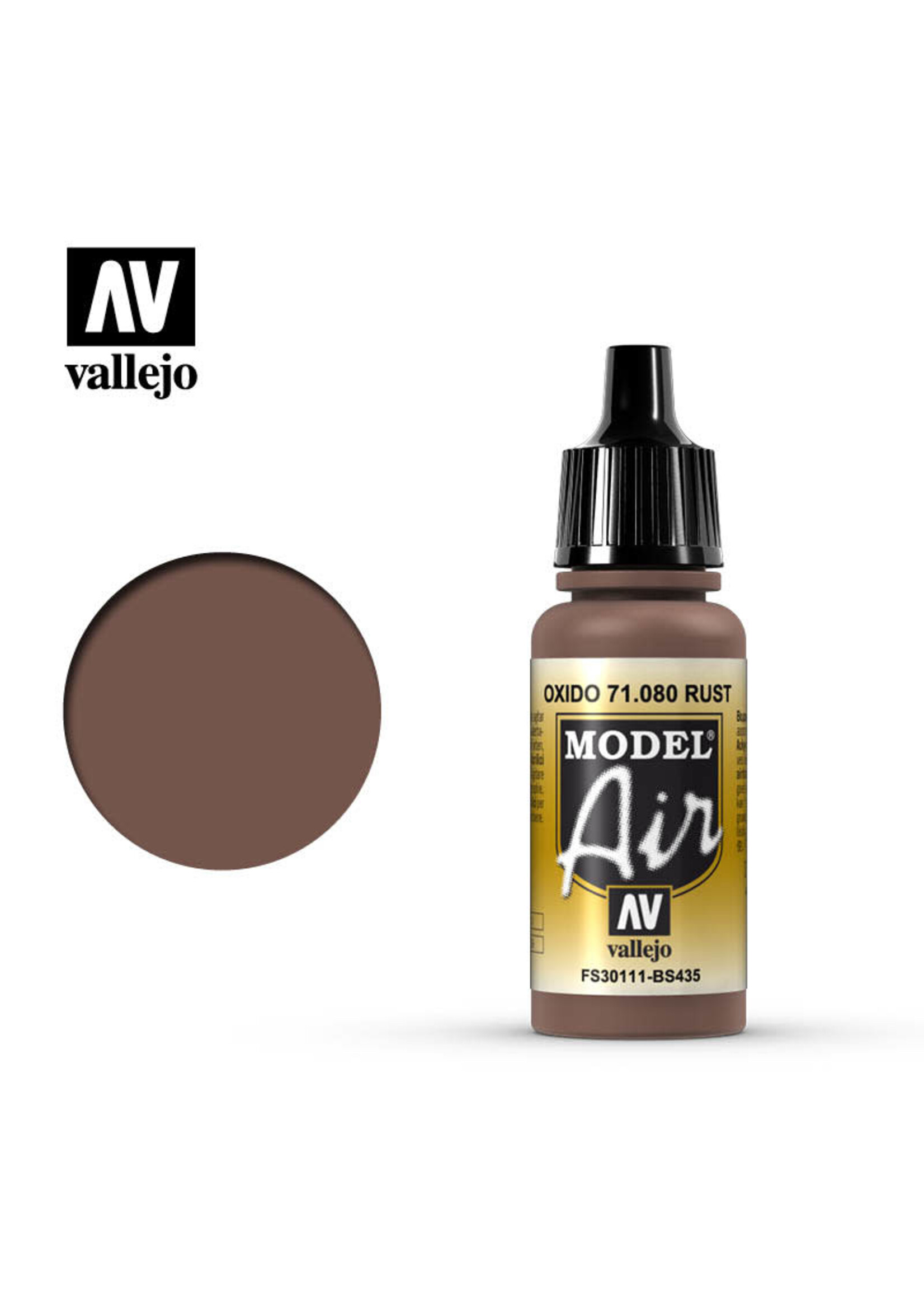 Vallejo VAL71080 Model Air Rust (17ml)