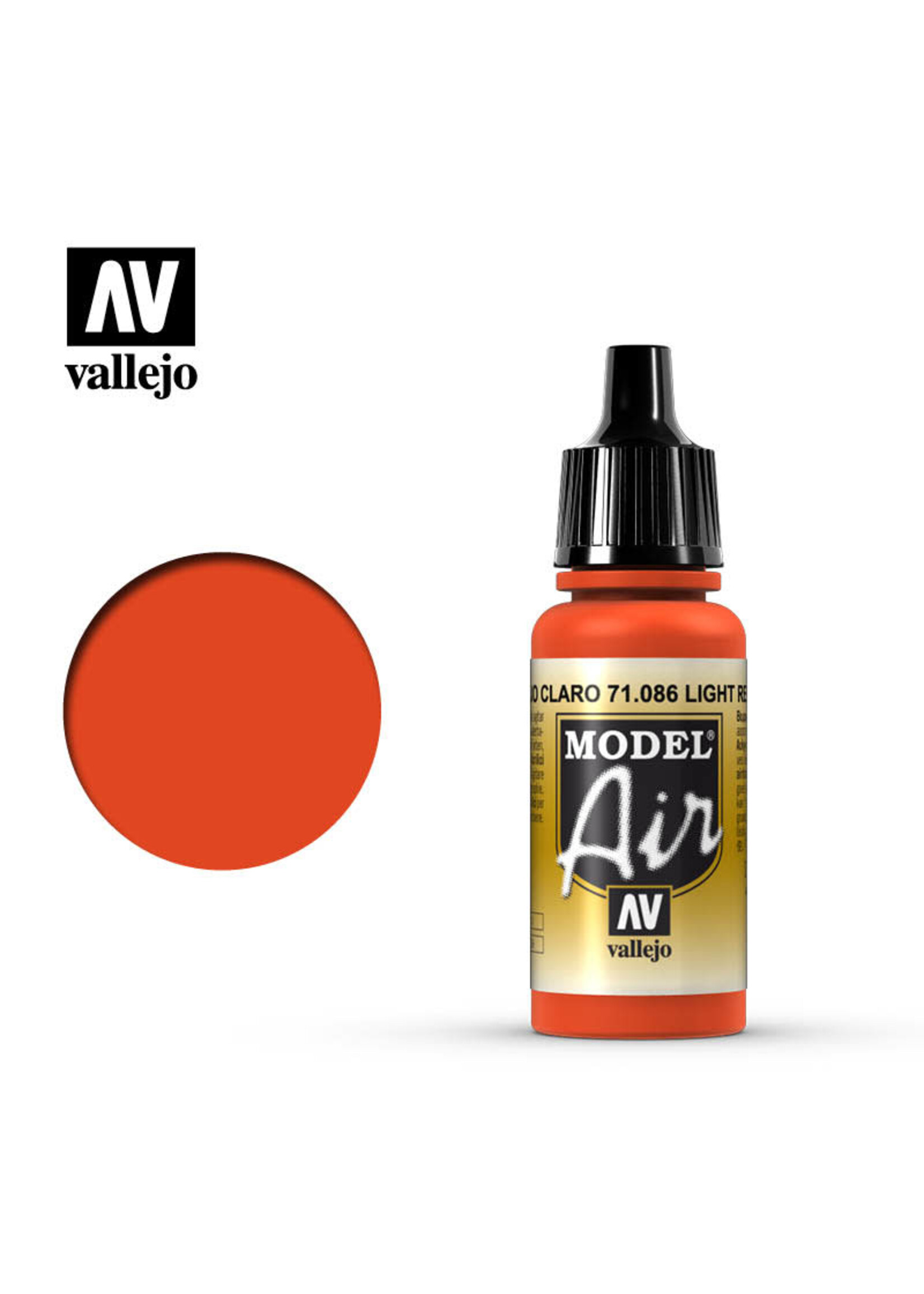 Vallejo VAL71086 Model Air Light Red (17ml)