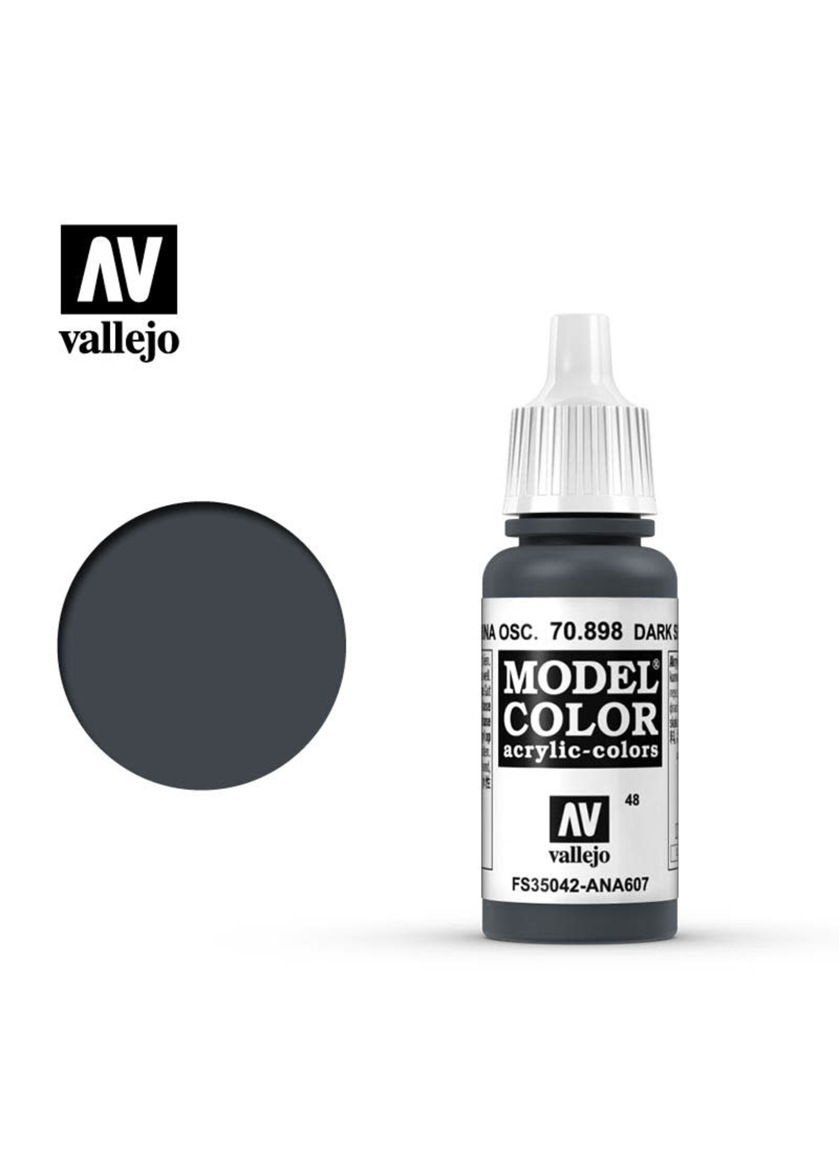 Vallejo VAL70898 Model Color 048 Dark Sea Blue (17ml)