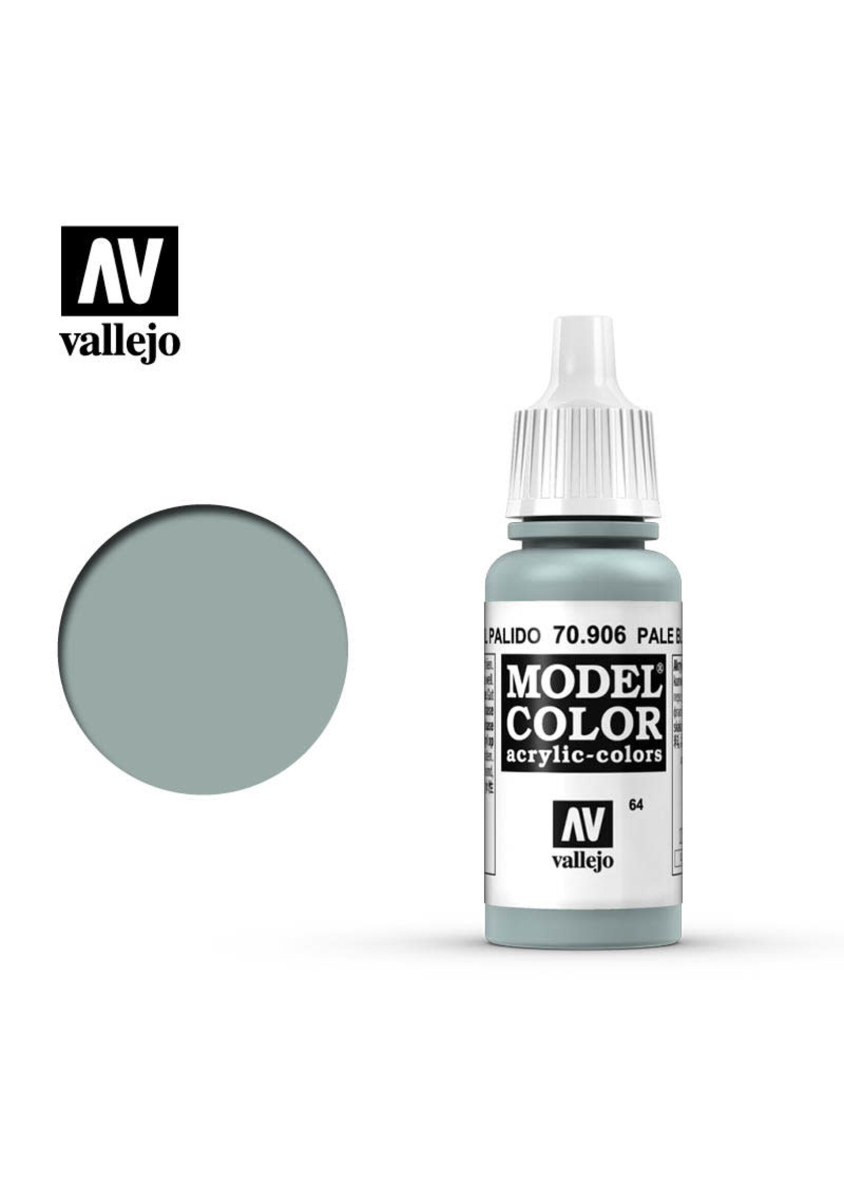 Vallejo 169VAL70906 Model Color Pale Blue (17ml)