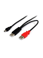 Startech 3 ft USB Y Cable - USB A to mini B