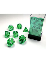 Chessex Dice RPG 23075 7pc Translucent Green/White