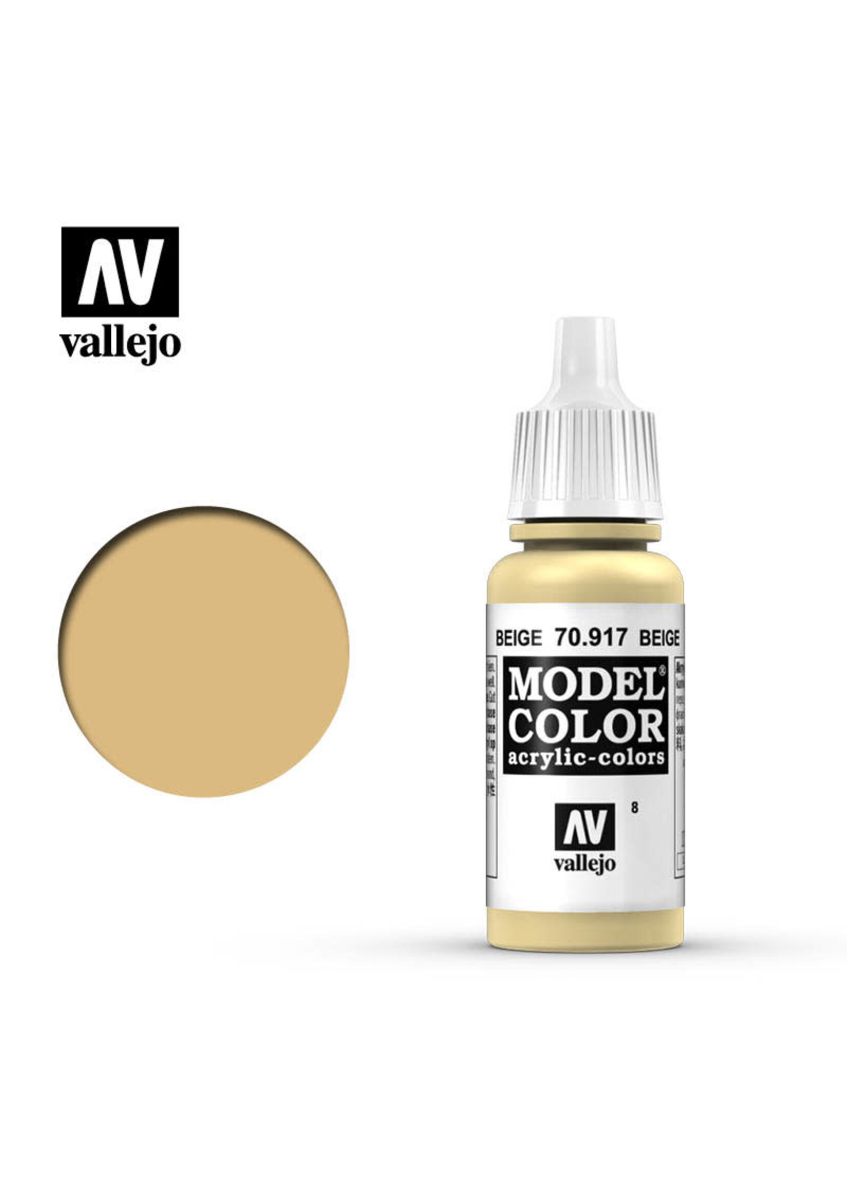 Vallejo 131VAL70917 Model Color Beige (17ml)