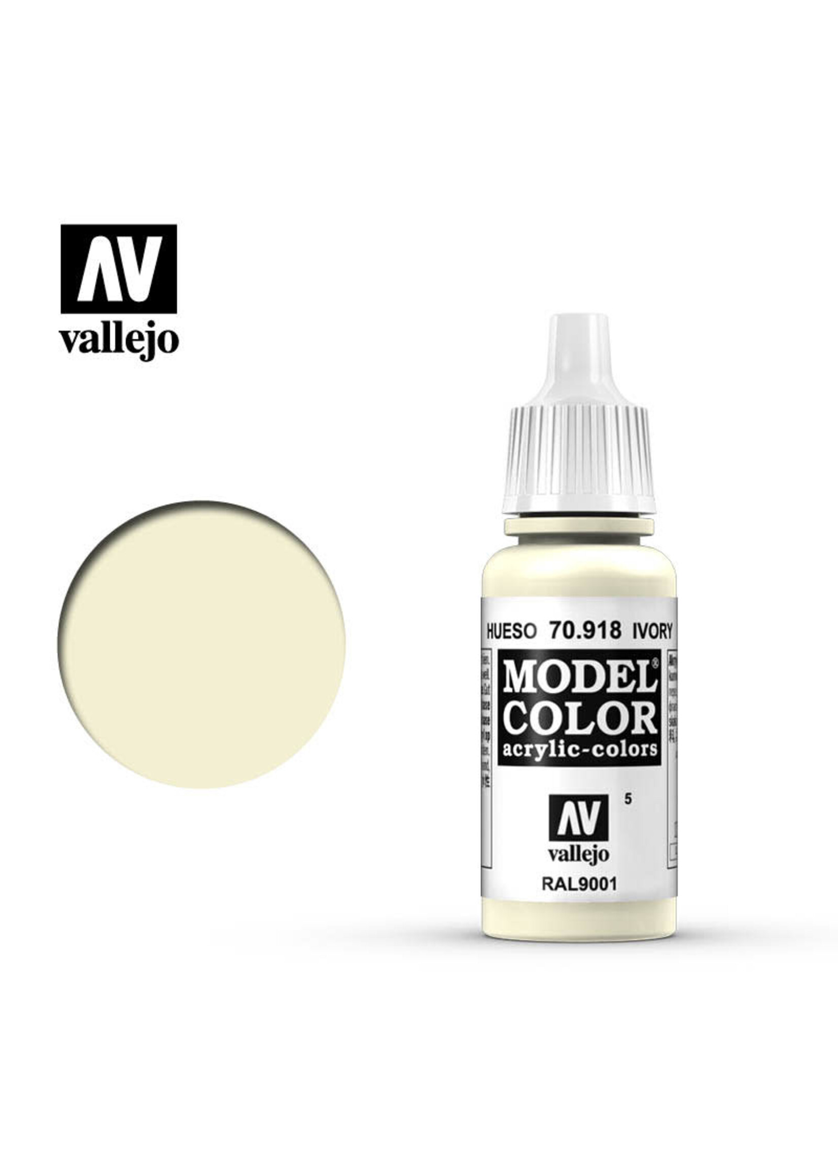 Vallejo VAL70918 Model Color 005 Ivory (17ml)