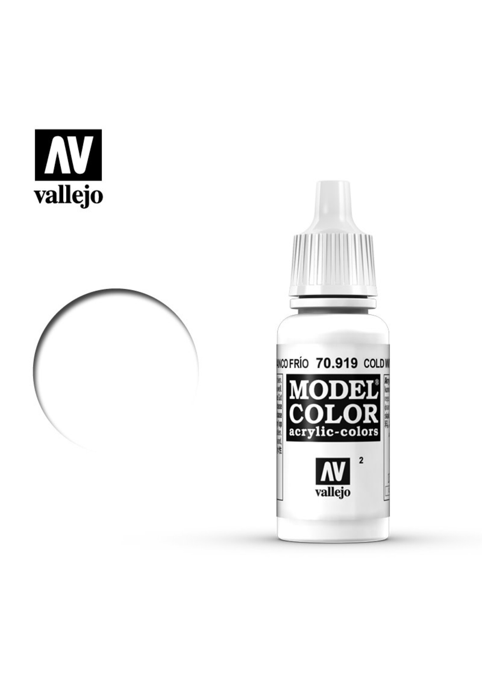Vallejo VAL70919 Model Color 002 Foundation White (17ml)