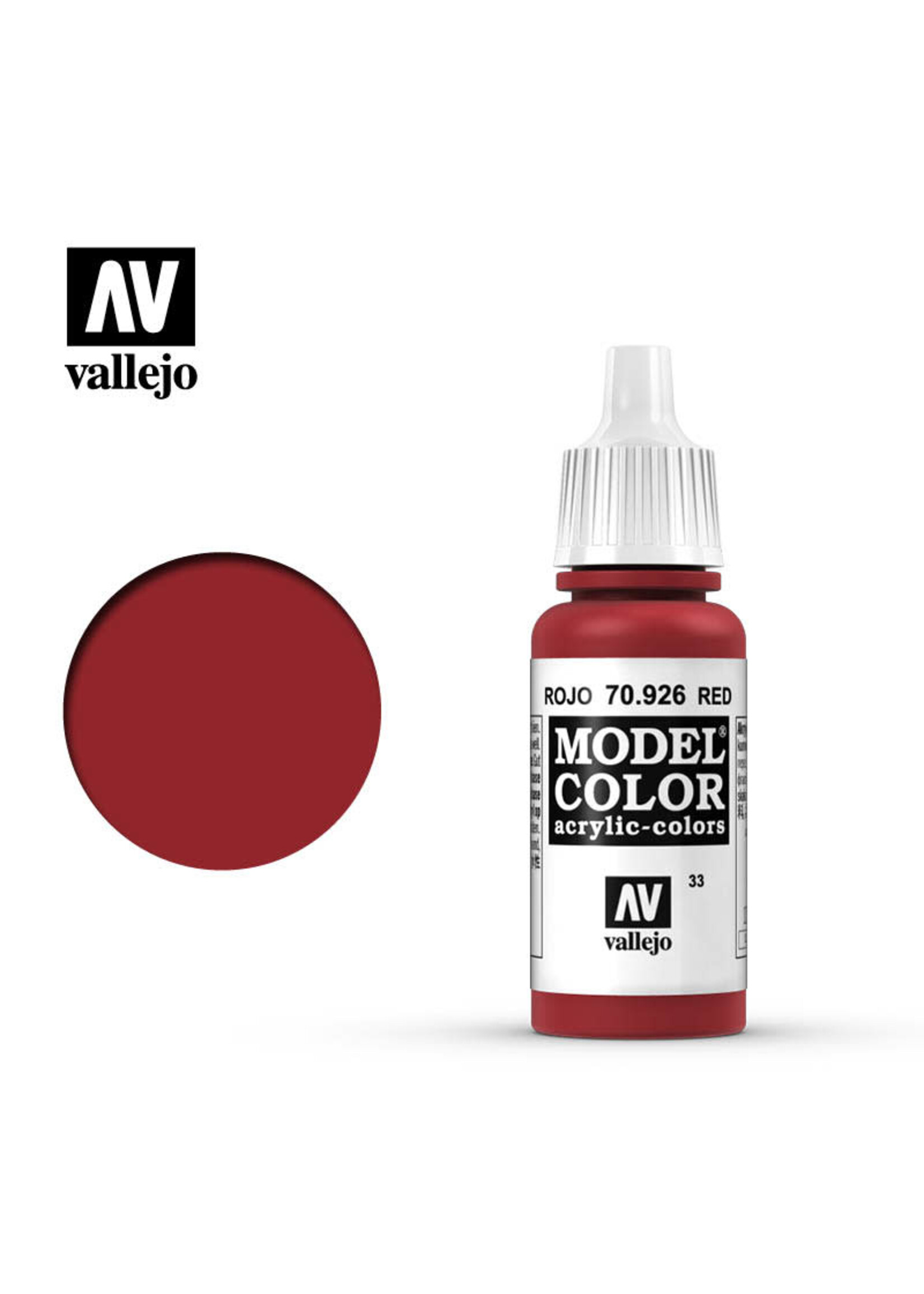 Vallejo VAL70926 Model Color Red (17ml)