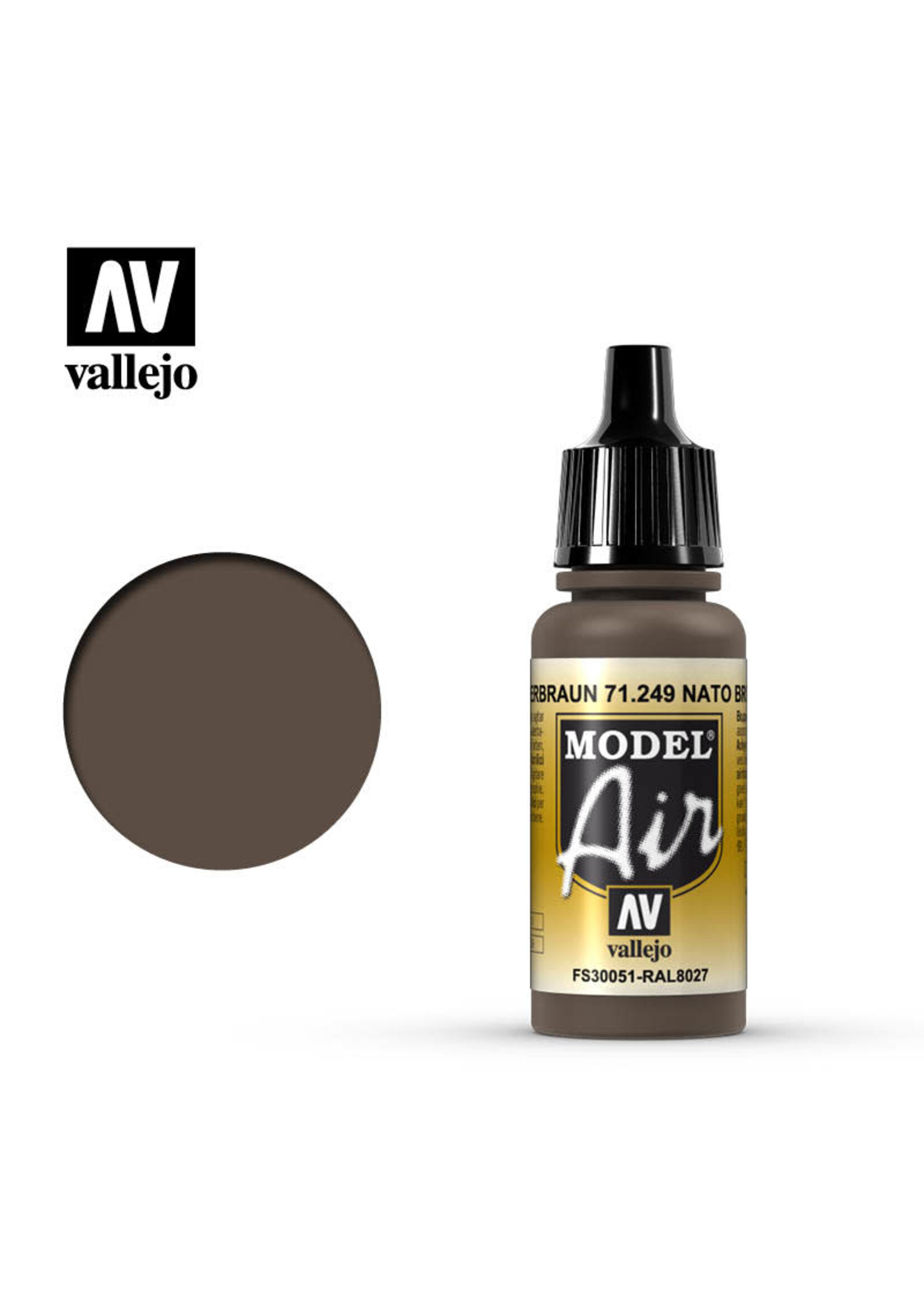 Vallejo VAL71249 Model Air NATO Brown (17ml)