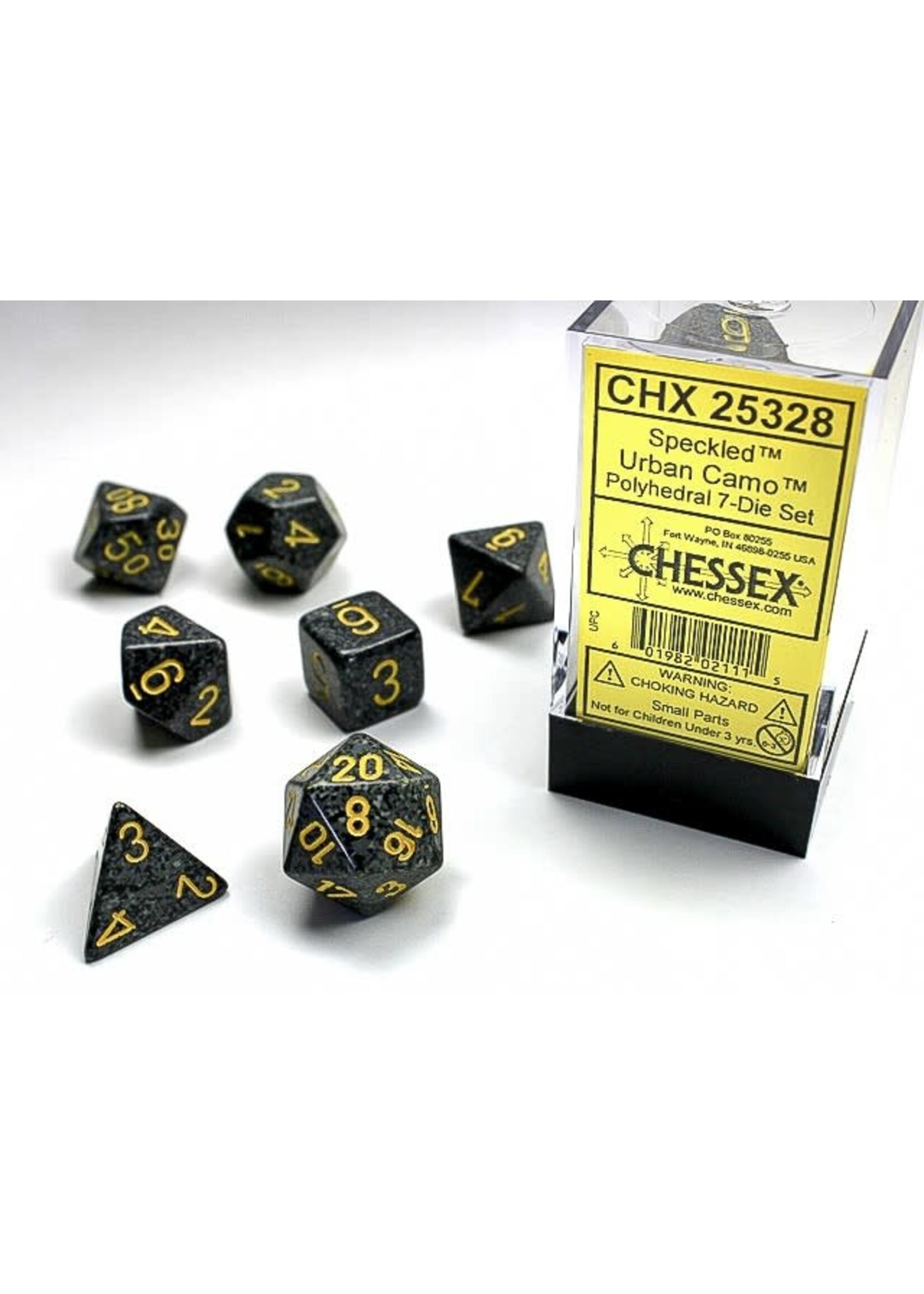 Chessex Dice RPG 25328 7pc Speckled Urban Camo