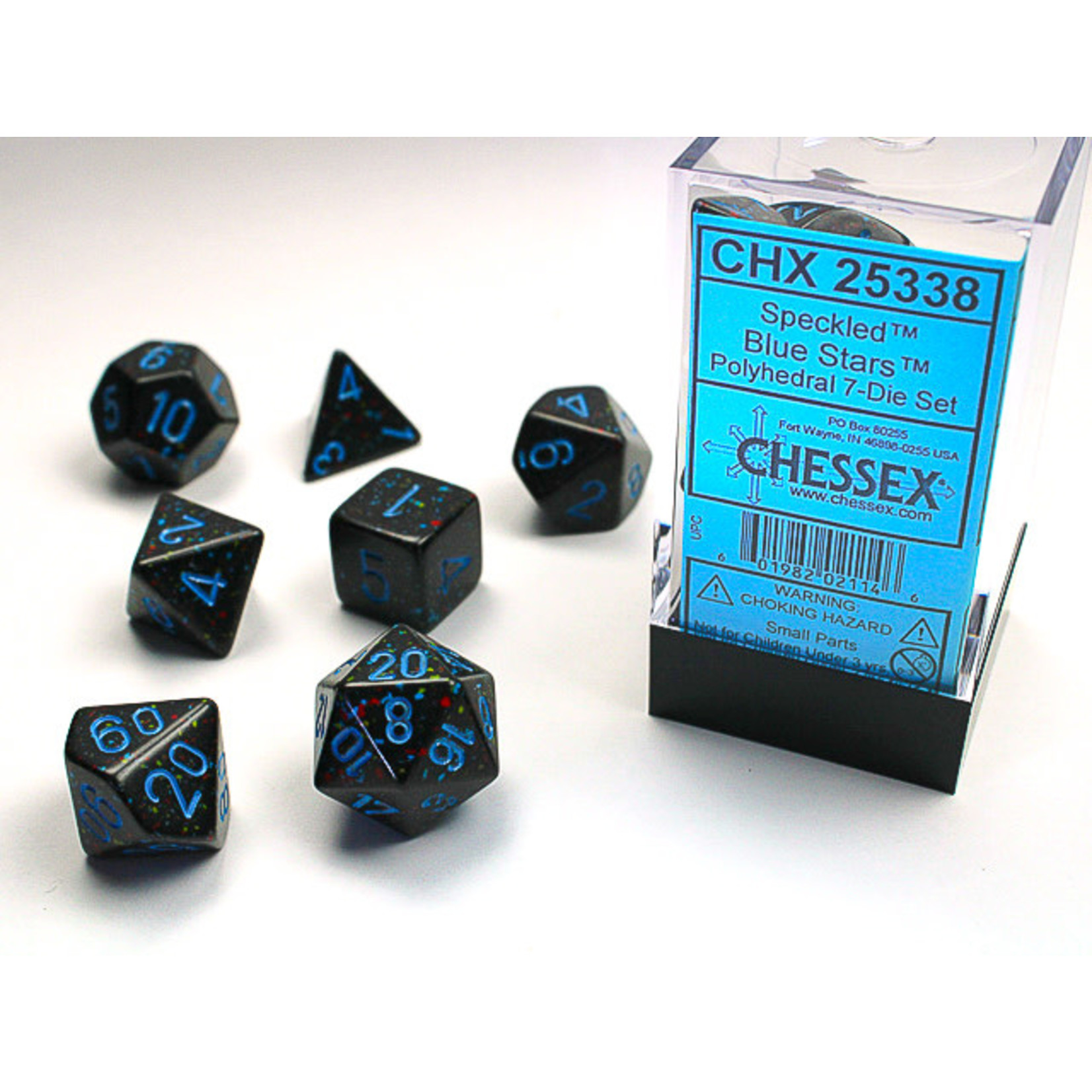 Chessex Dice RPG 25338 7pc Speckled Blue Stars