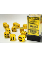 Chessex Dice 16mm 25602 12pc Opaque Yellow/Black