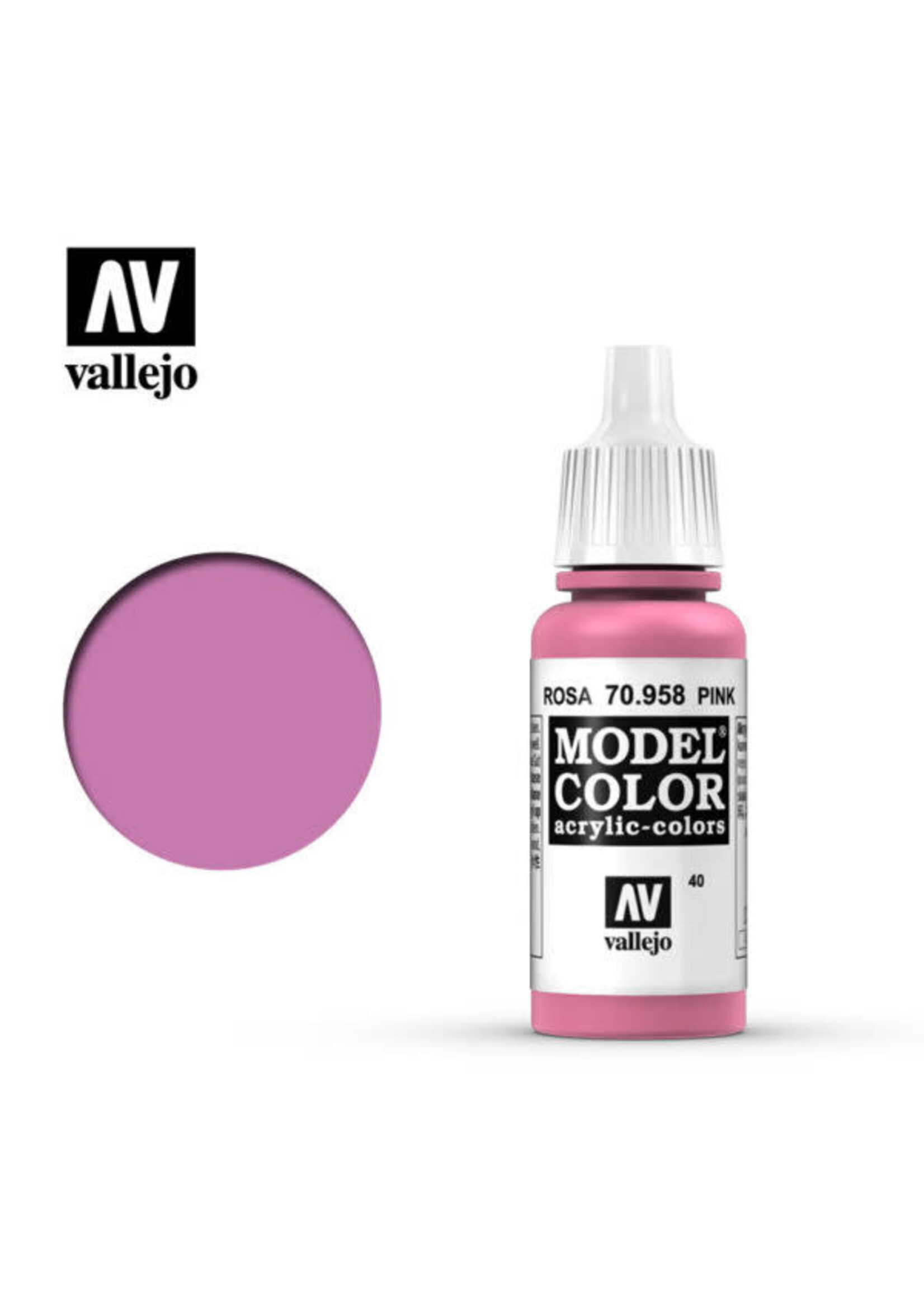 Vallejo VAL70958 Model Color 040 Pink (17ml)