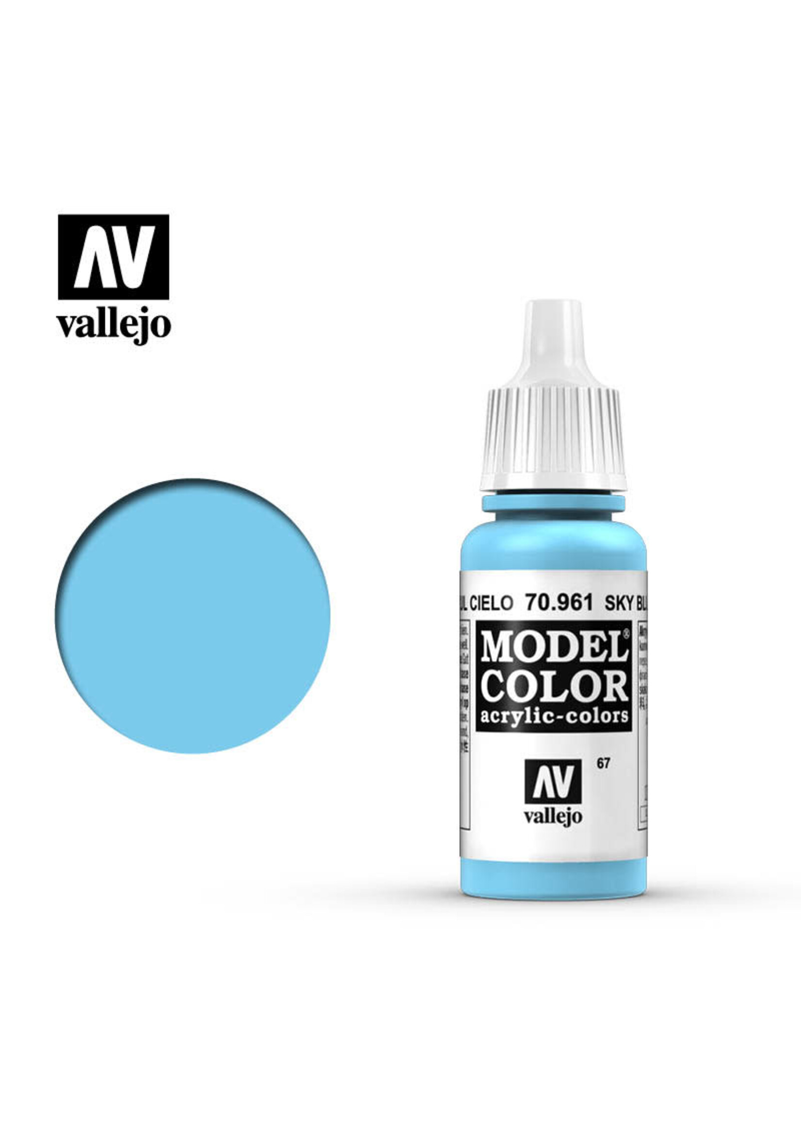 Vallejo 064VAL70961 Model Color Sky Blue (17ml)