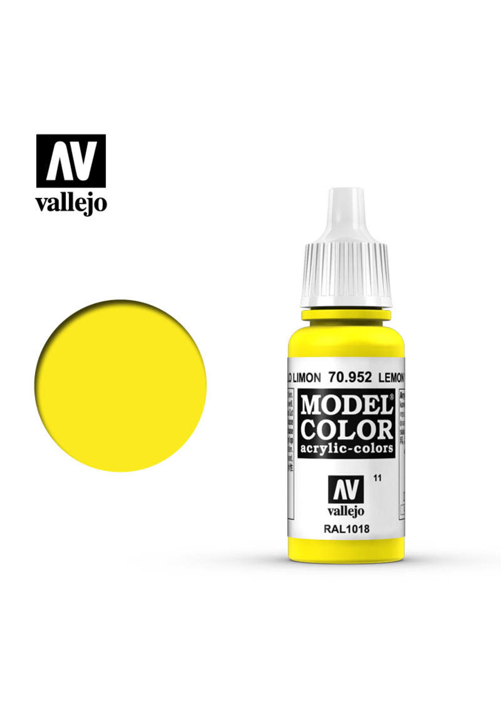 Vallejo VAL70952 Model Color Lemon Yellow (17ml)