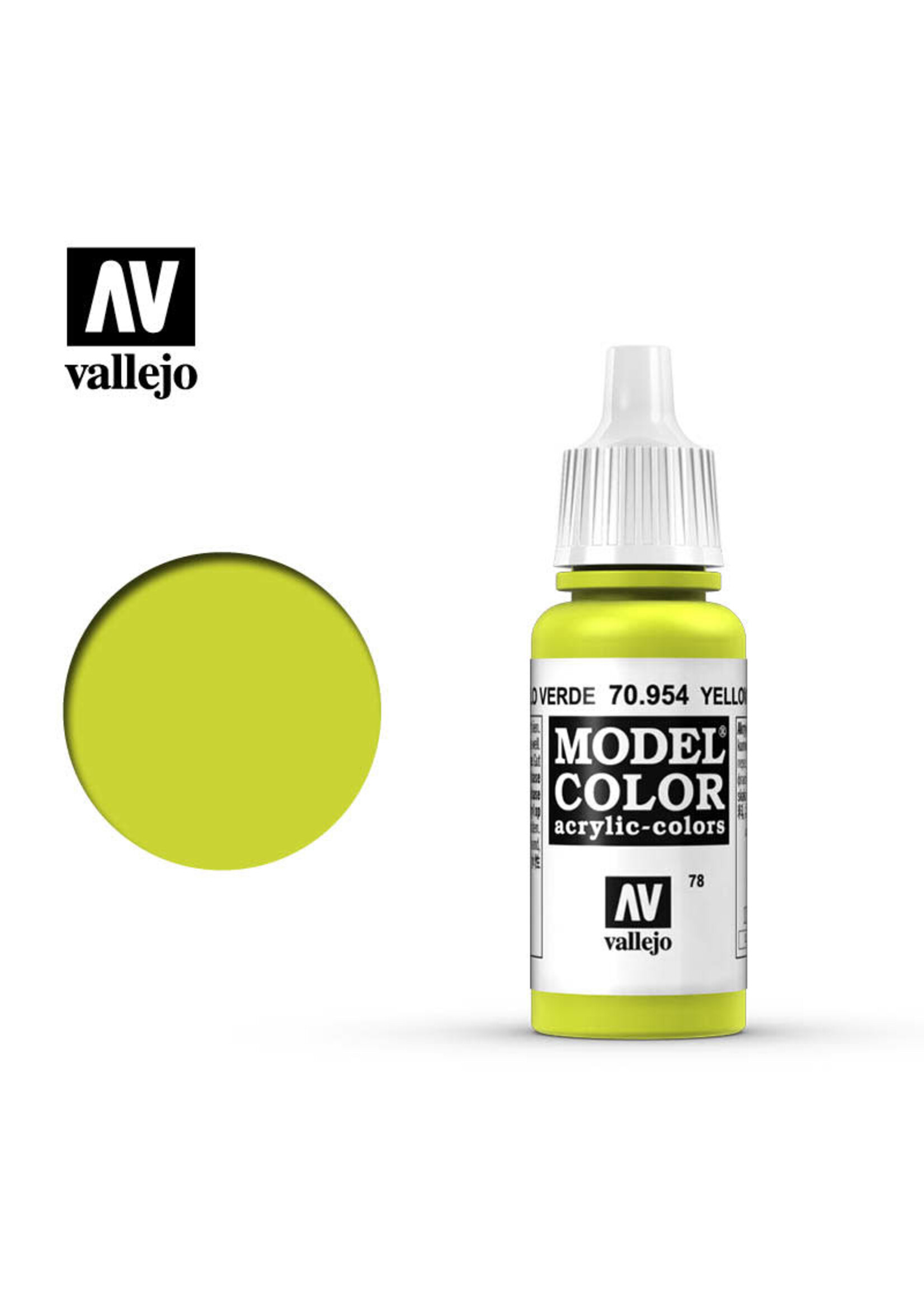 Vallejo VAL70954 Model Color Yellow Olive Green (17ml)