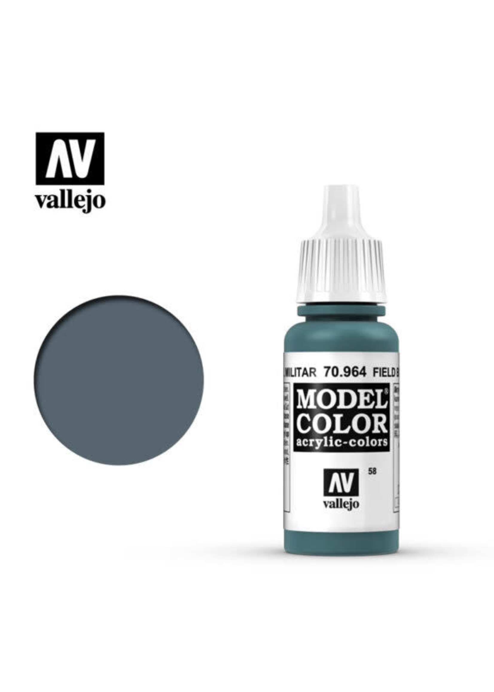 Vallejo VAL70964 Model Color 058 Field Blue (17ml)