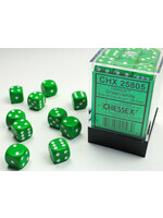 Chessex ***Dice 12mm 25805 36pc Opaque Green/White