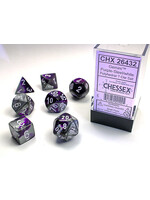 Chessex Dice RPG 26432 7pc Gemini Purple Steel/White
