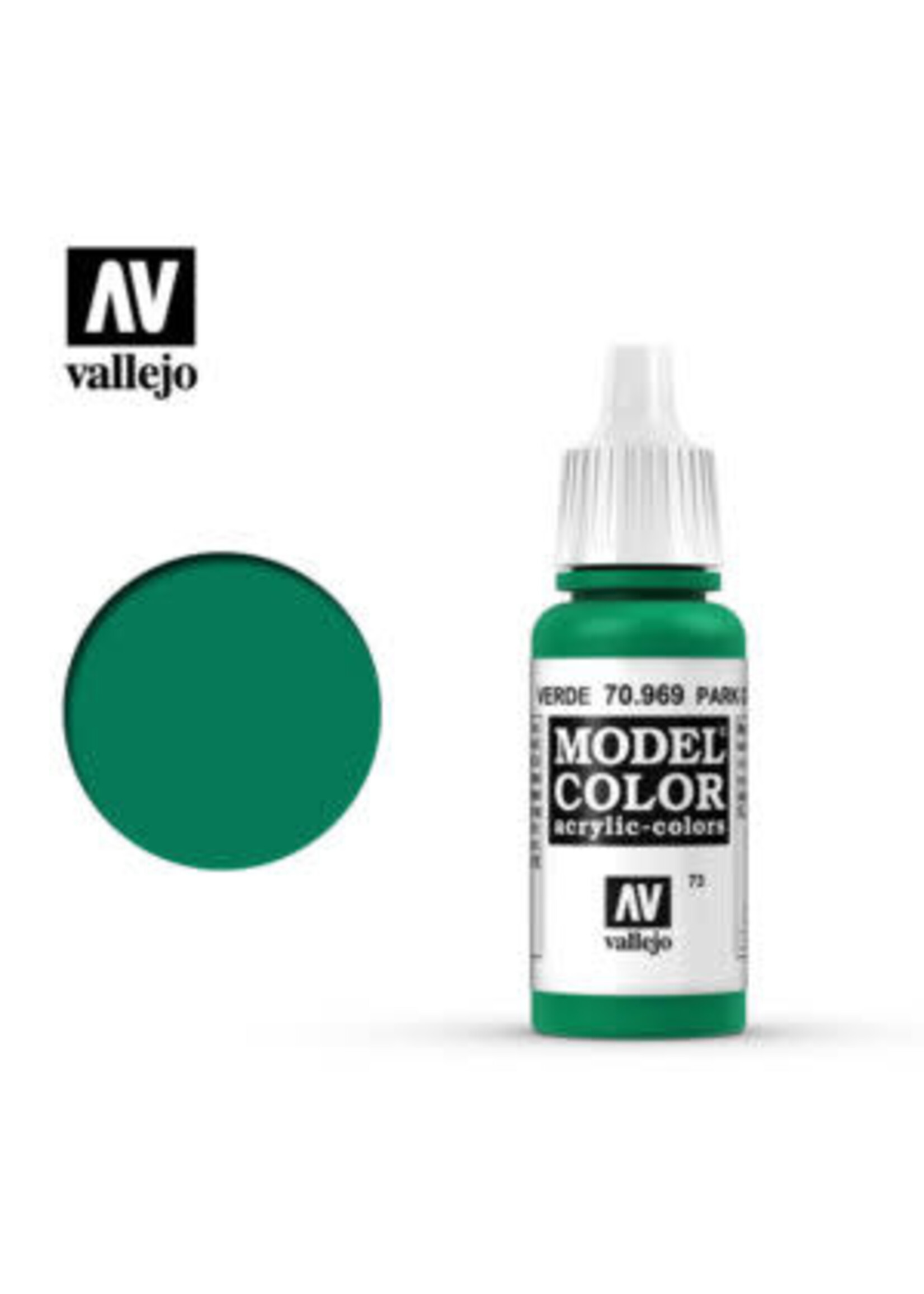 Vallejo VAL70969 Model Color Flat Park Green (17ml)