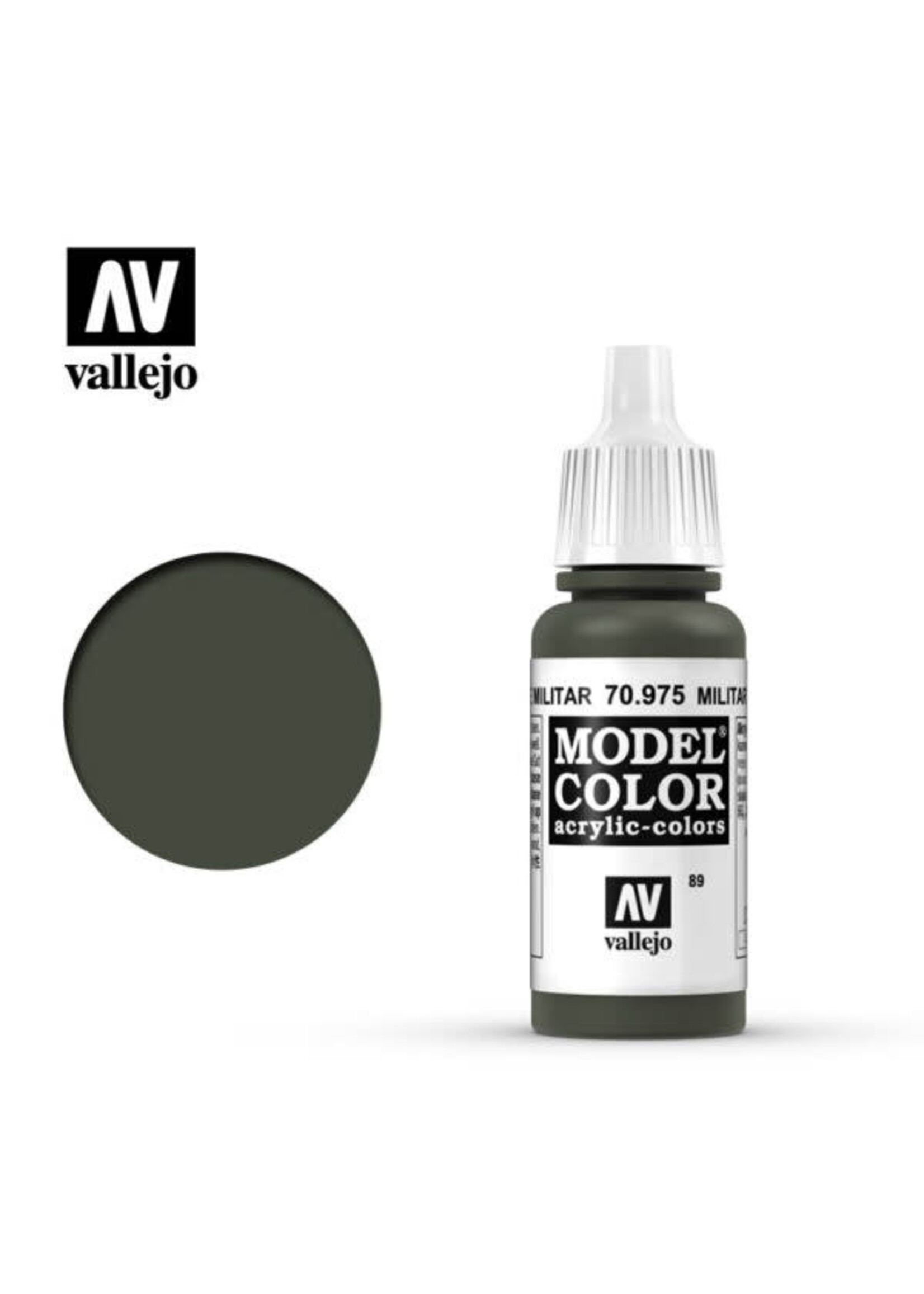 Vallejo VAL70975 Model Color 089 Military Green (17ml)
