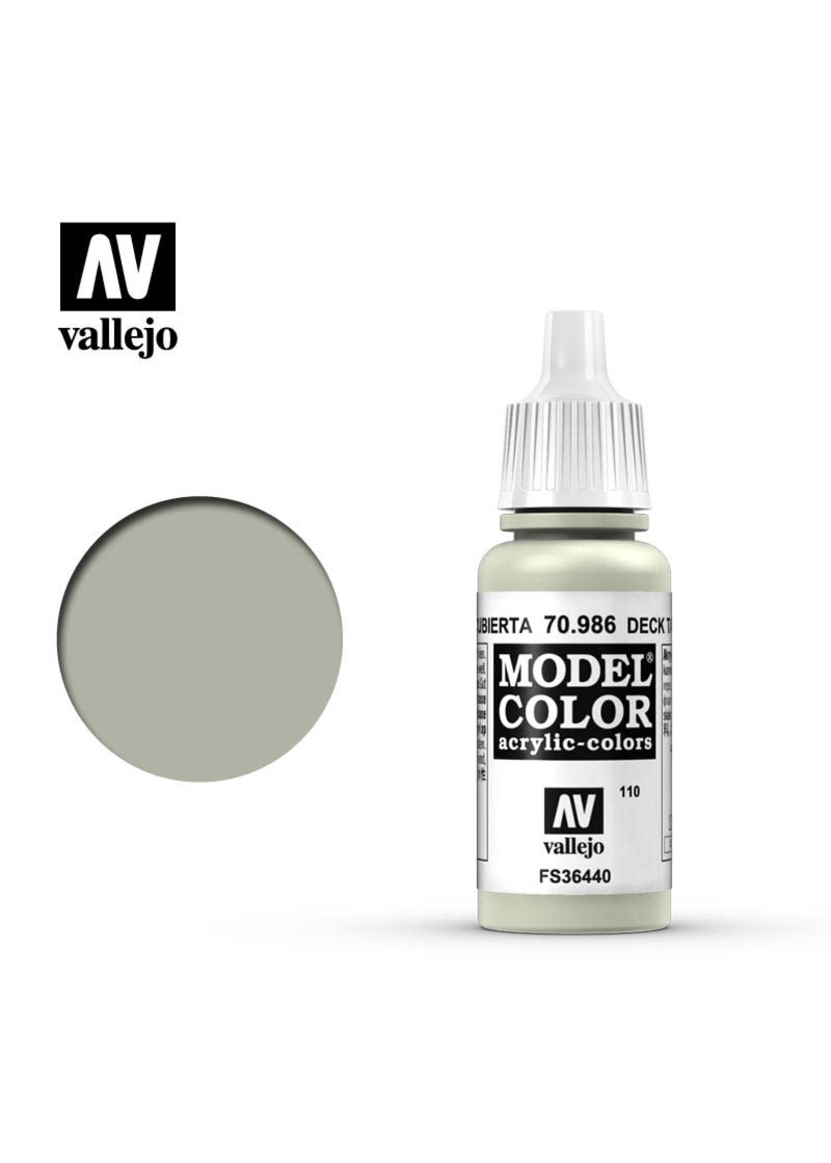 Vallejo VAL70986 Model Color 110 Deck Tan (17ml)