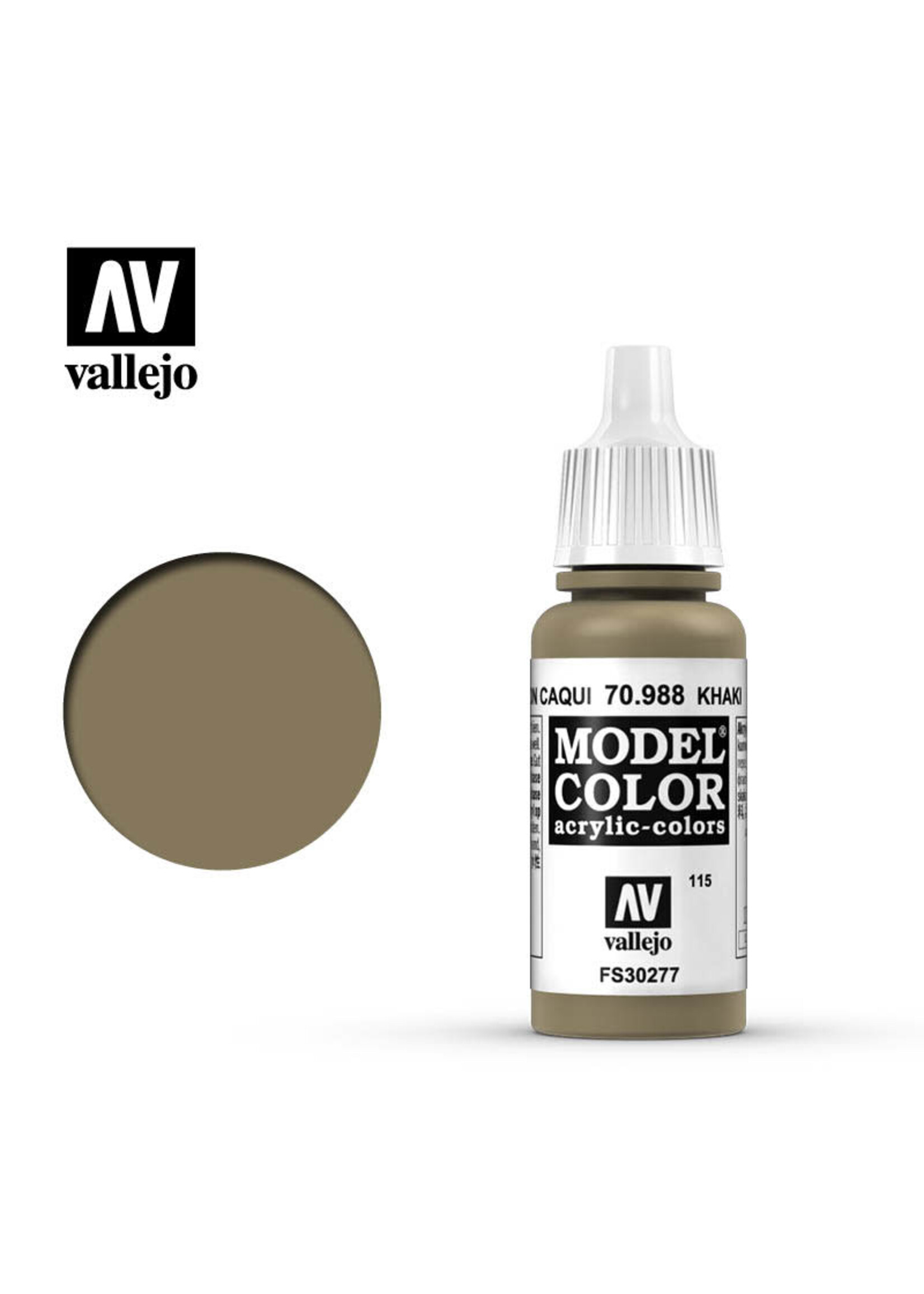 Vallejo 114VAL70988 Model Color Khaki (17ml)