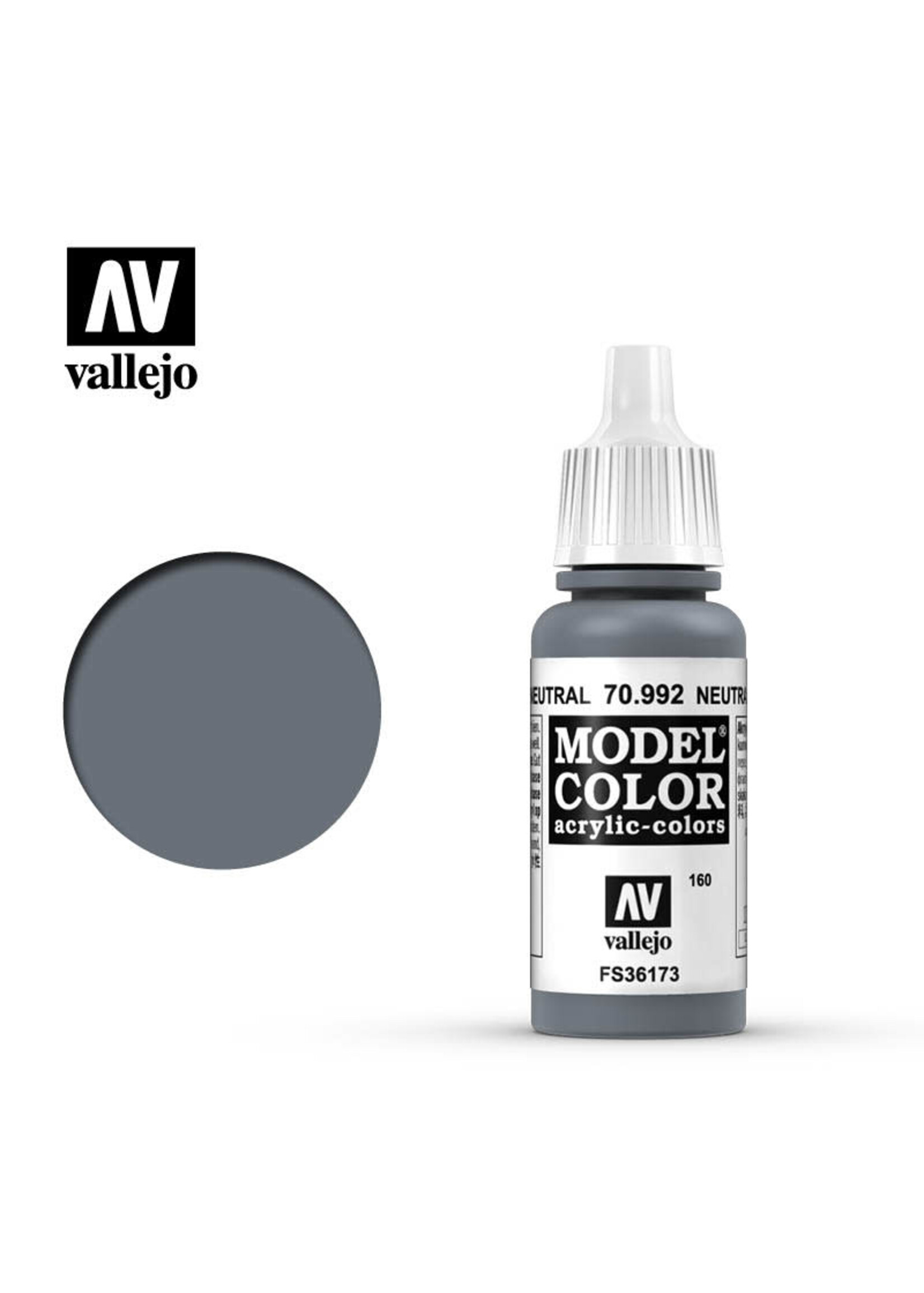 Vallejo VAL70992 Model Color Neutral Grey (17ml)