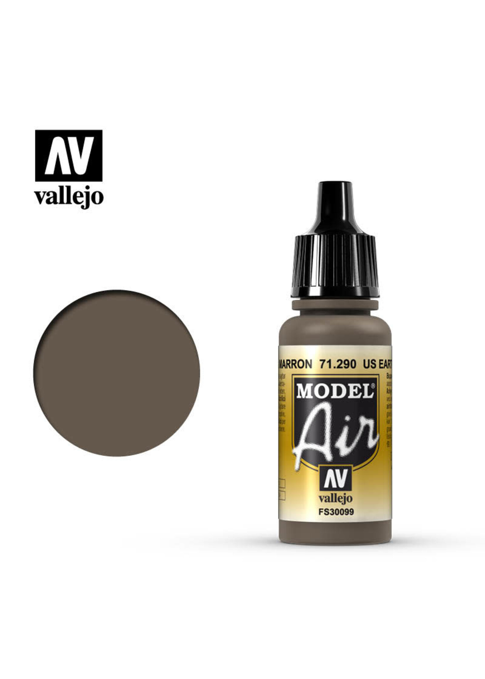 Vallejo VAL71290 Model Air US Earth Brown (17ml)