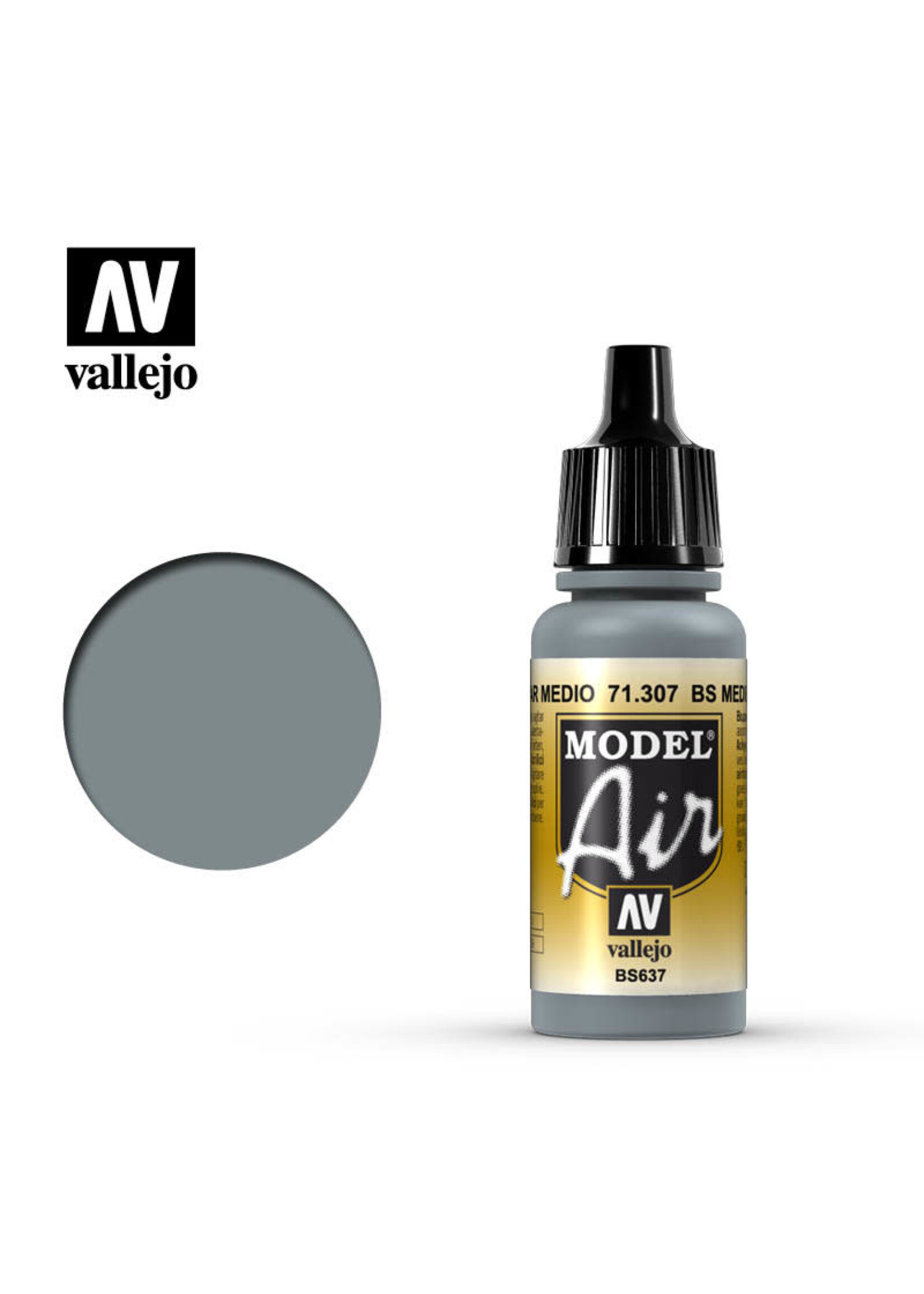 Vallejo VAL71307 Model Air Medium Sea Grey (17ml)