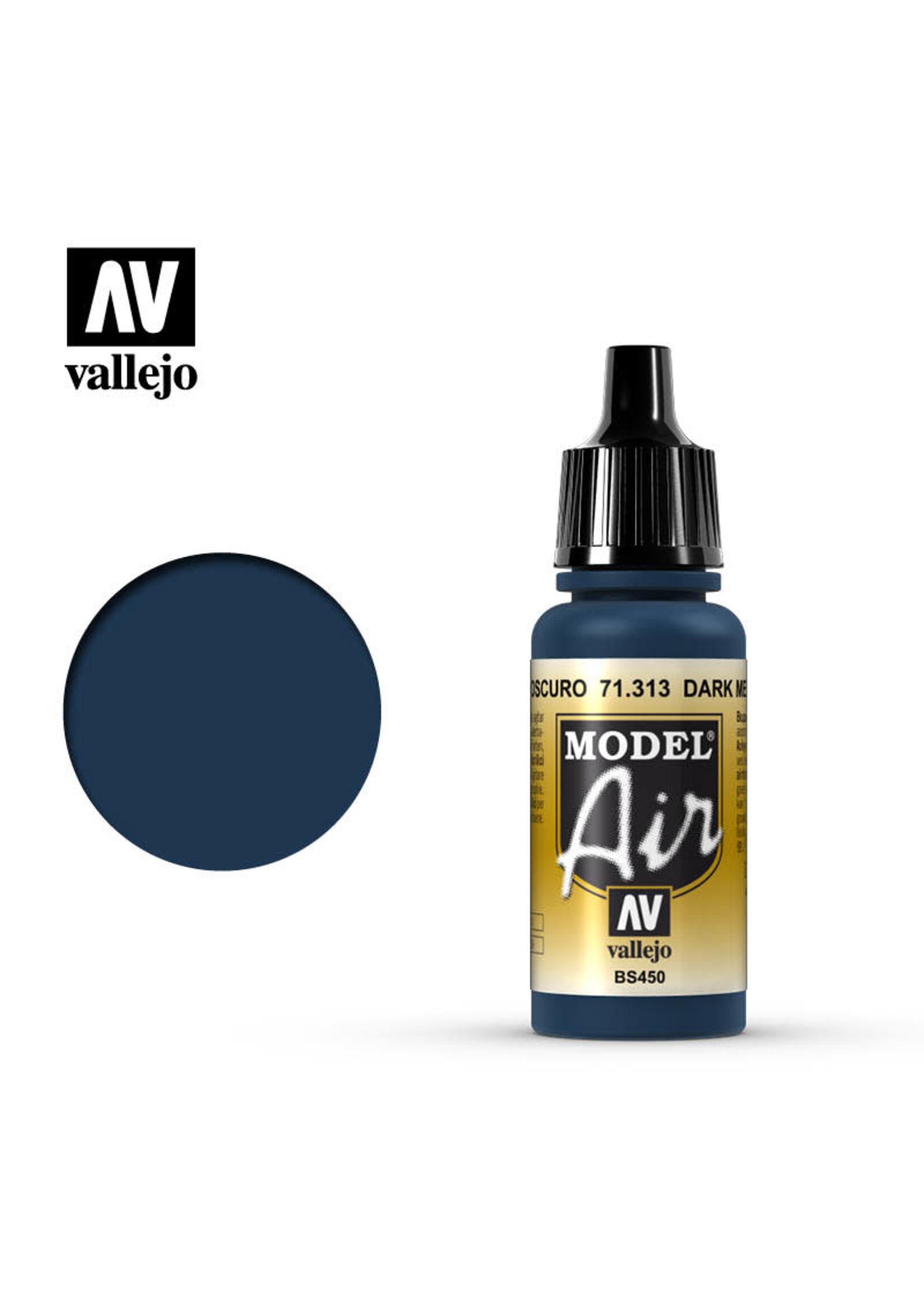 Vallejo VAL71313 Model Air  Dark Mediterranian Blue (17ml)