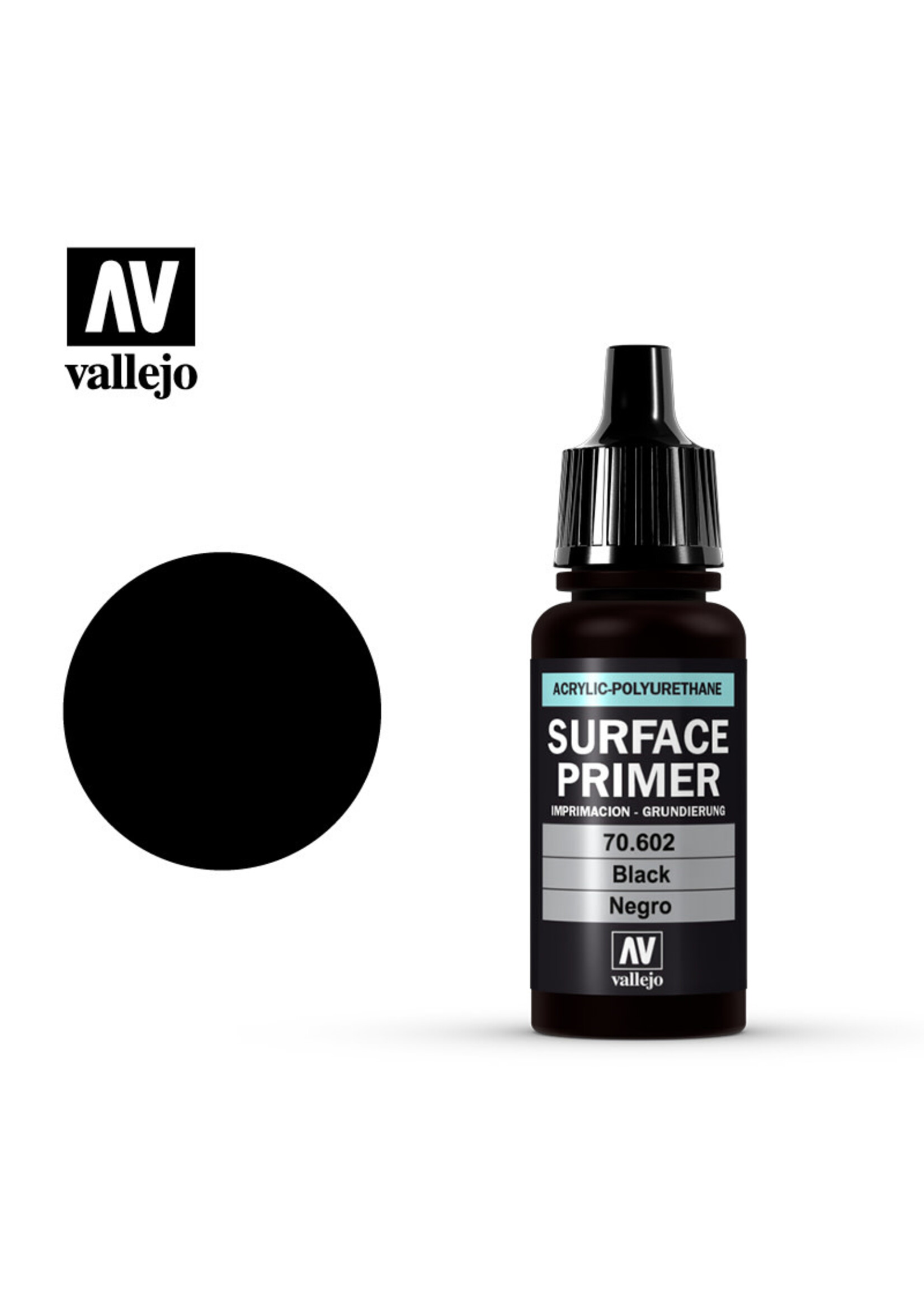 Vallejo VAL70602 Surface Primer Black (17ml)