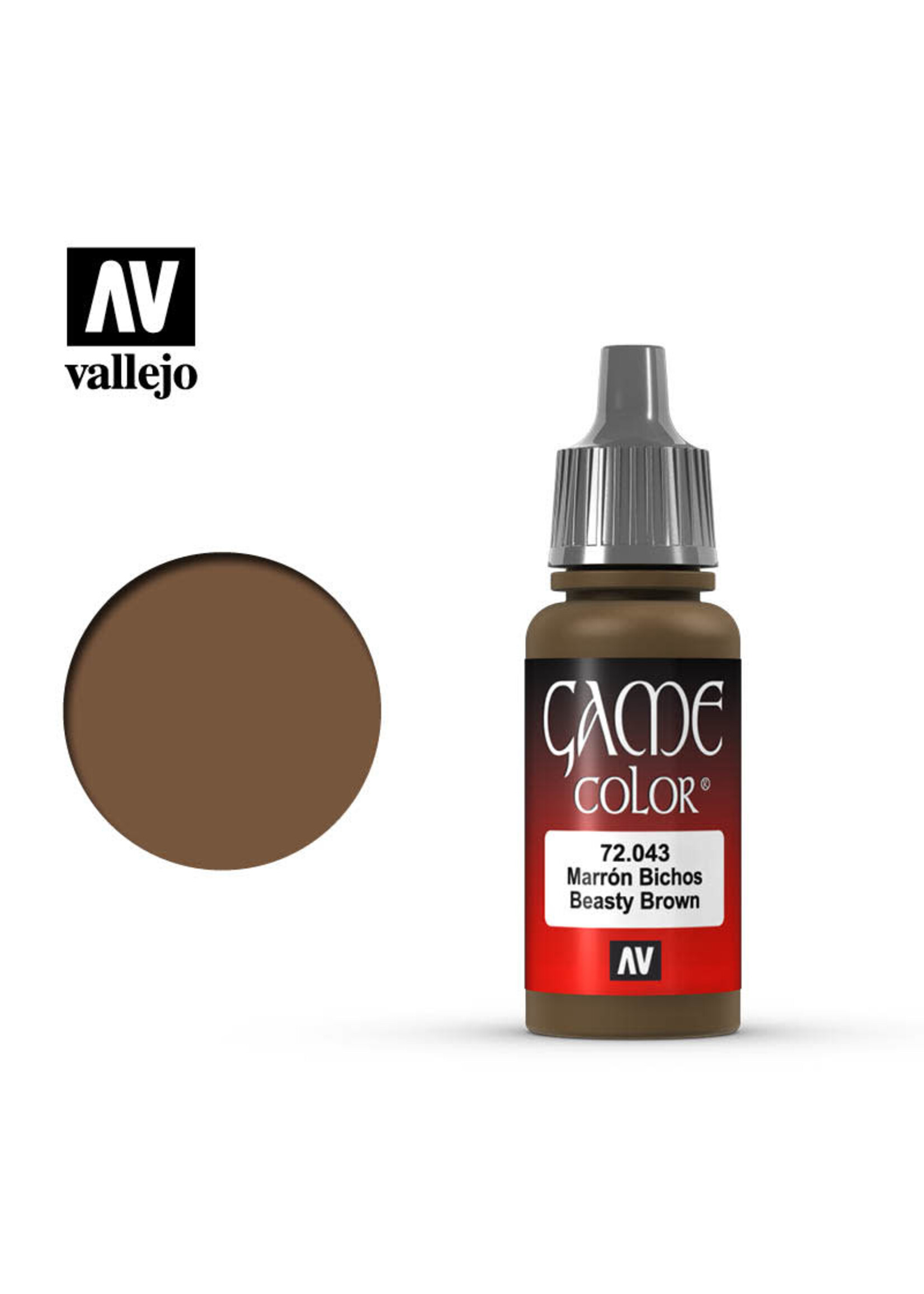 Vallejo 065VAL72043 Game Color Beasty Brown (17ml)