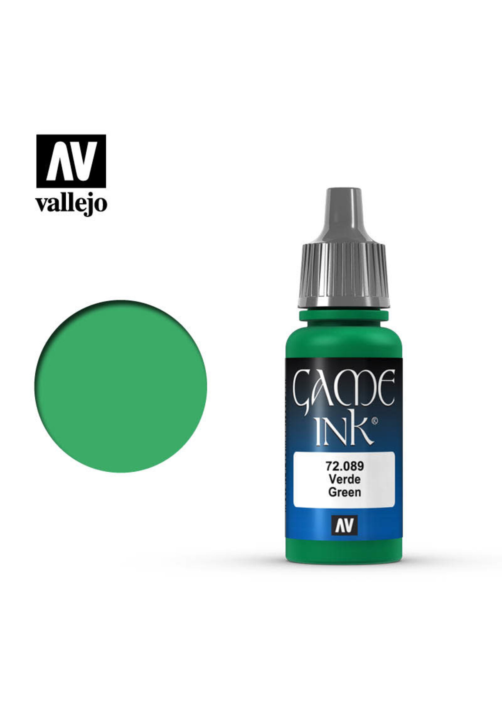 Vallejo 117VAL72089 Game Color Ink Green (17ml)