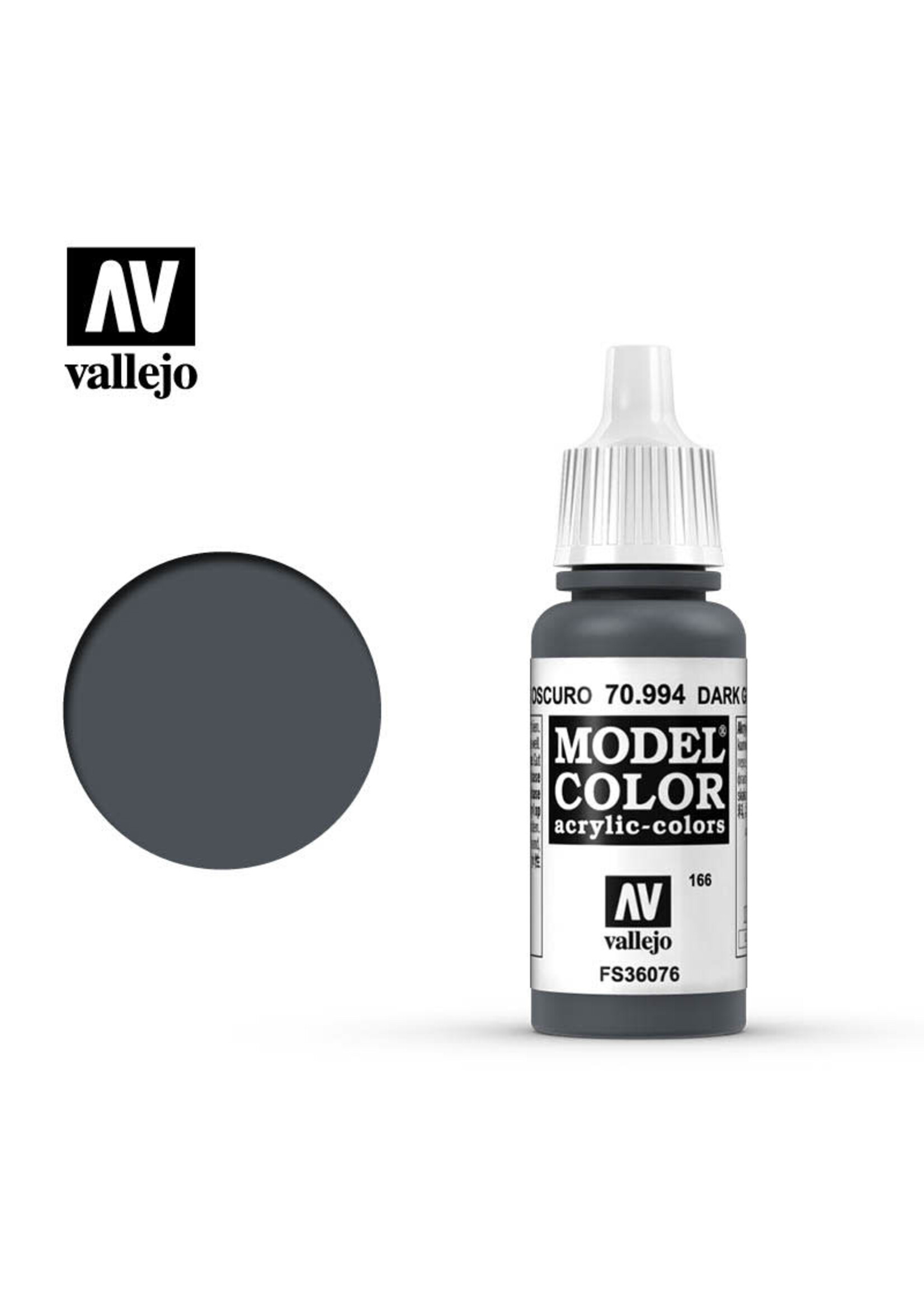 Vallejo 175VAL70994 Model Color Dark Grey (17ml)