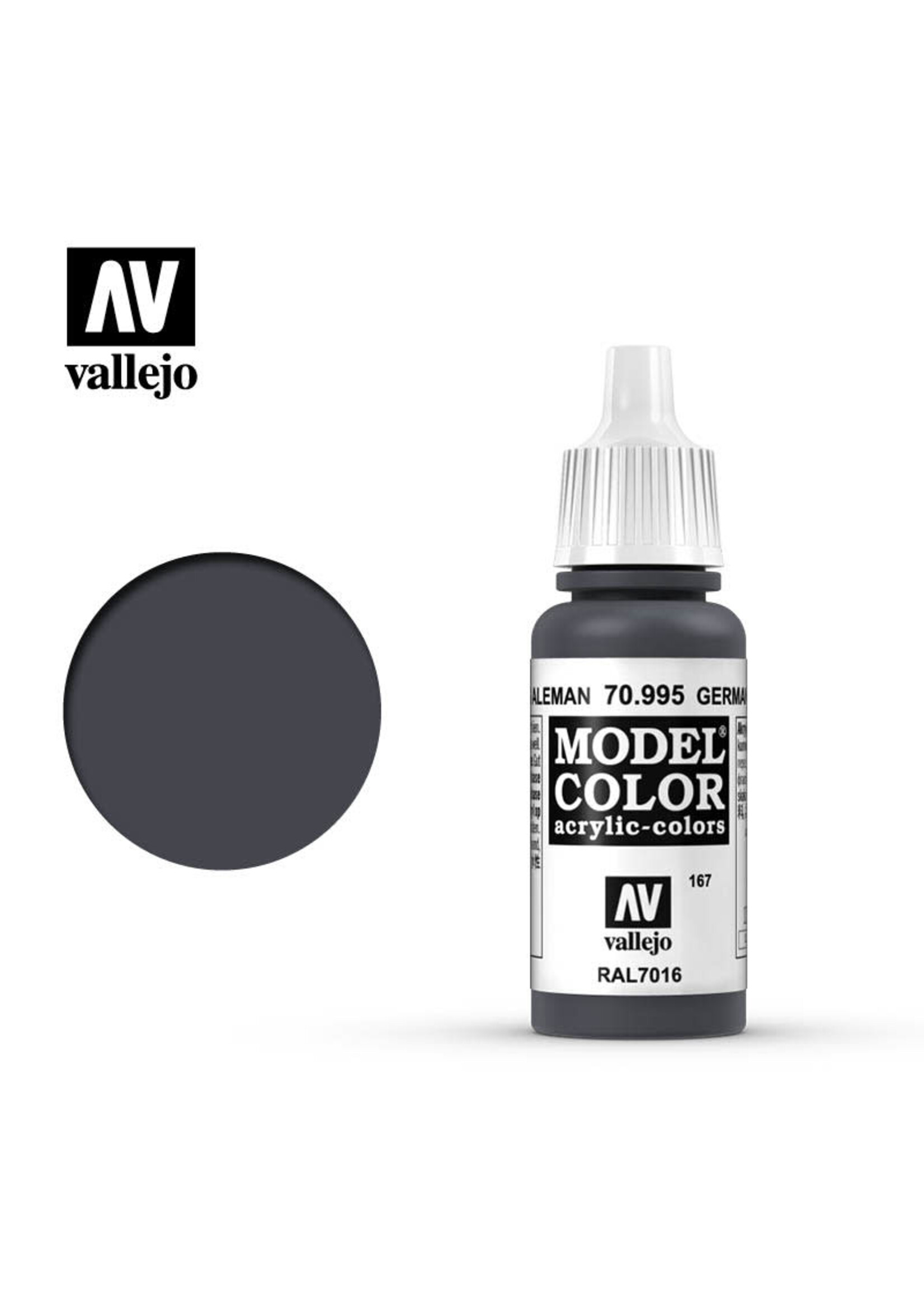 Vallejo 189VAL70995 Model Color German Grey (17ml)
