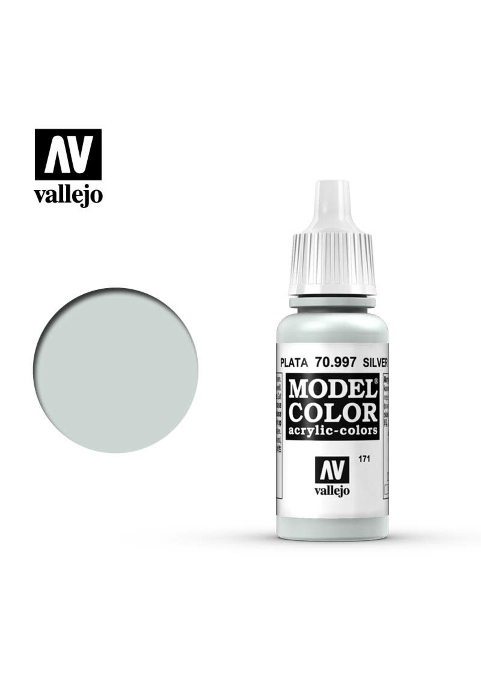 Vallejo VAL70997 Model Color 171 Silver (17ml)