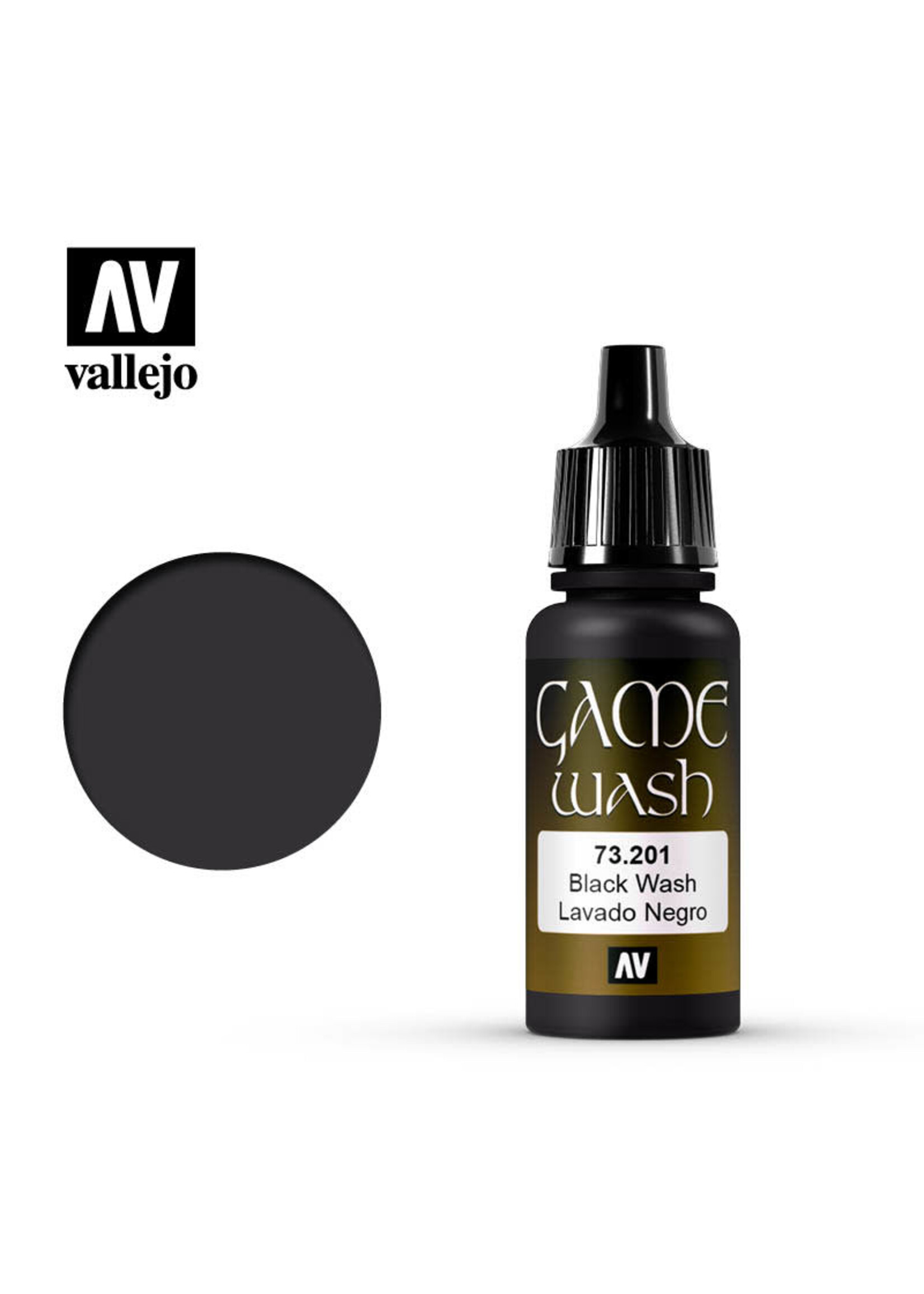 Vallejo 088VAL73201 Game Color Wash Black (17ml)
