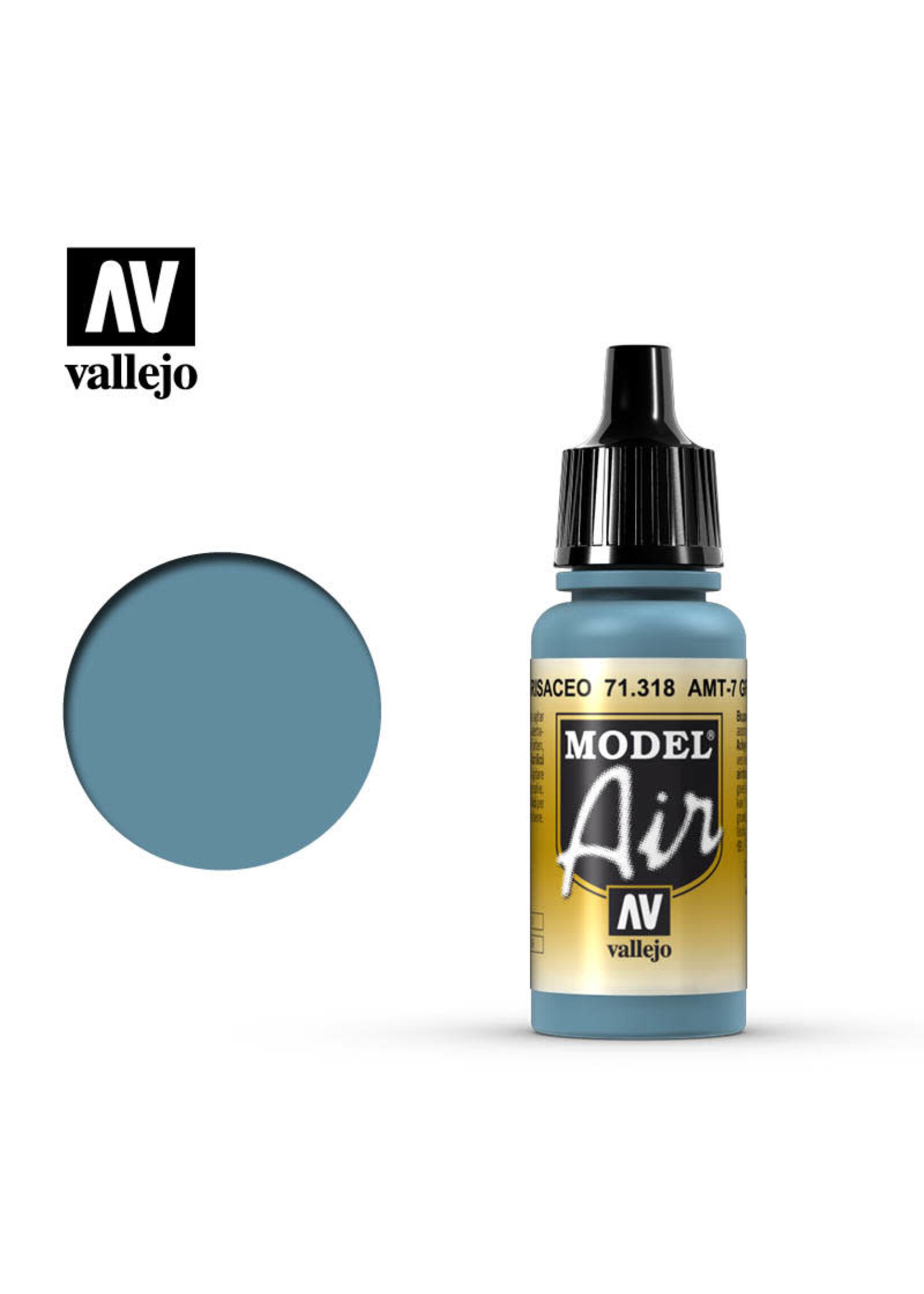 Vallejo VAL71318 Model Air AMT−7 Greyish Blue (17ml)