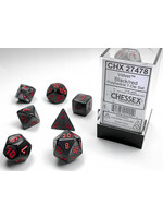 Chessex Dice RPG 27478 7pc Velvet Black/Red