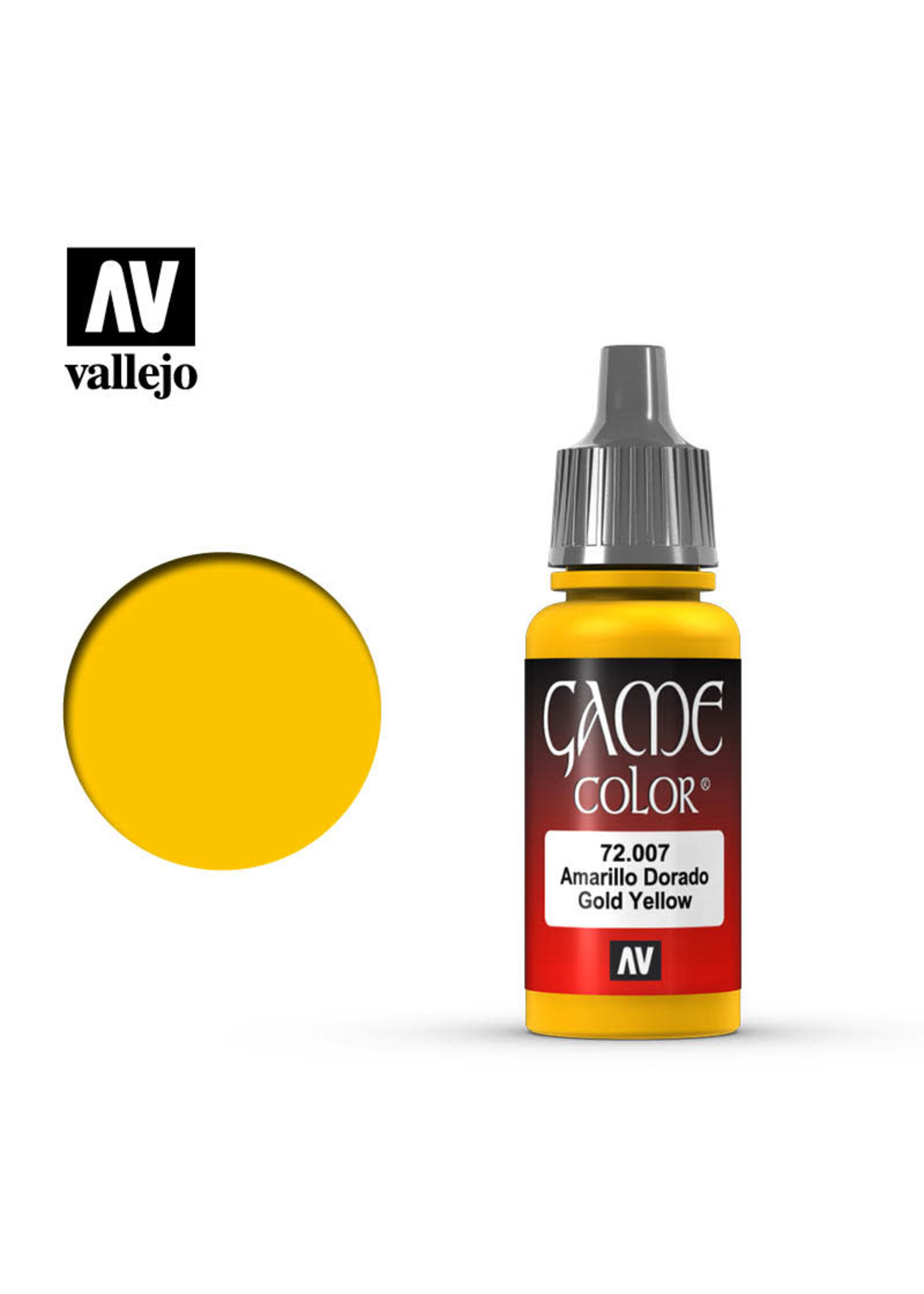 Vallejo 015VAL72007 Game Color Gold Yellow (17ml)