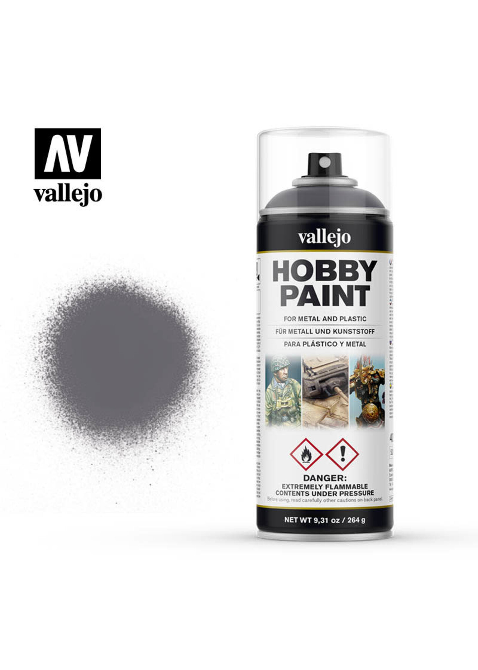Vallejo VAL28031 Gunmetal Aerosol (400ml)