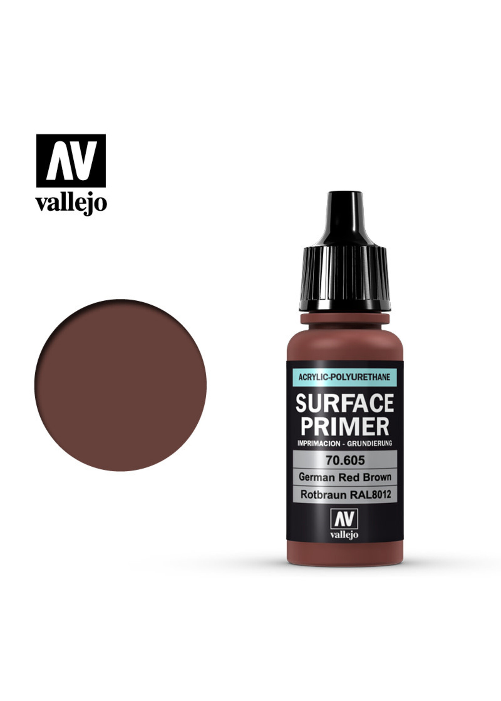 Vallejo VAL70605 Surface Primer German Red Brown (17ml)