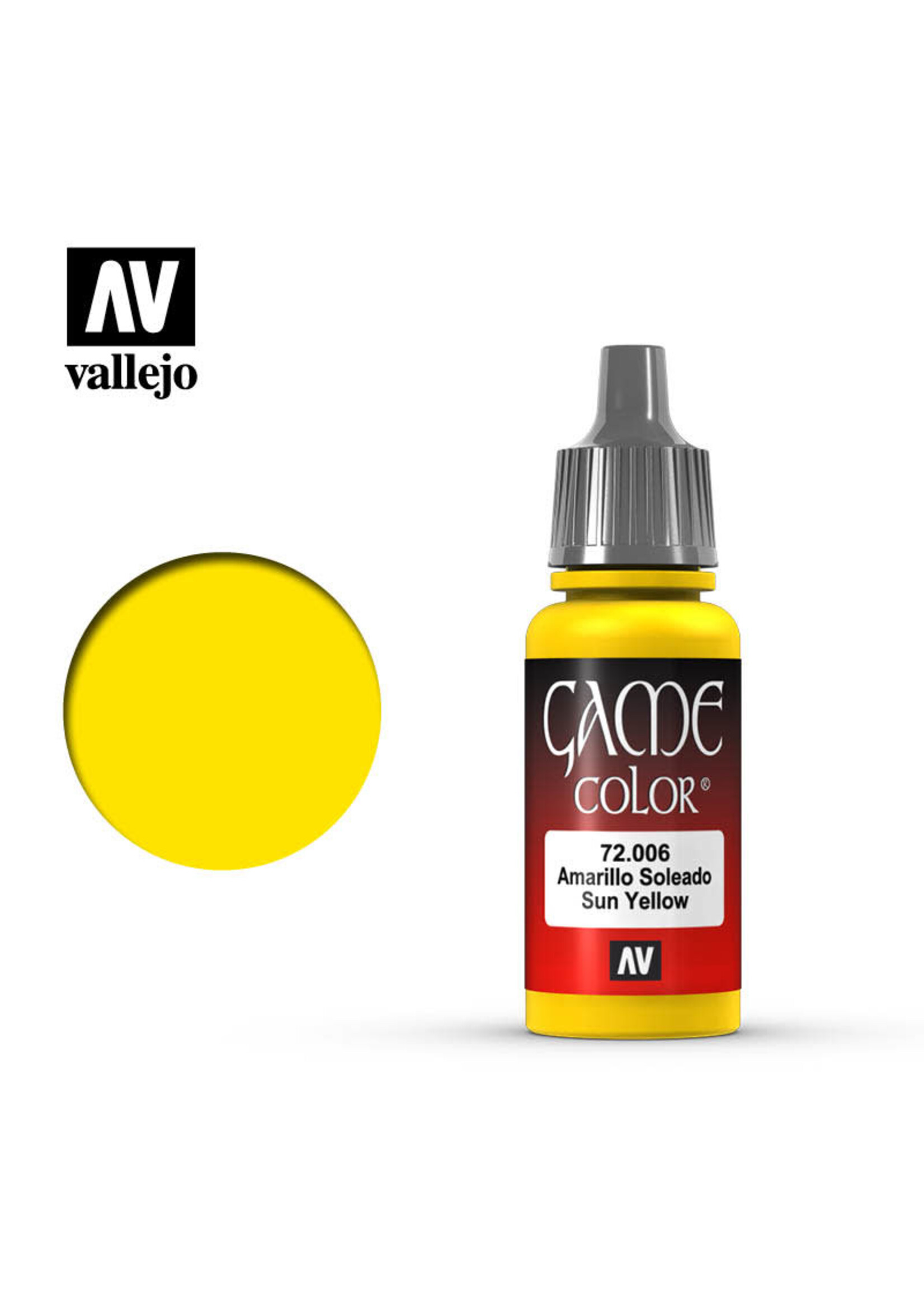 Vallejo 014VAL72006 Game Color Sun Yellow (17ml)