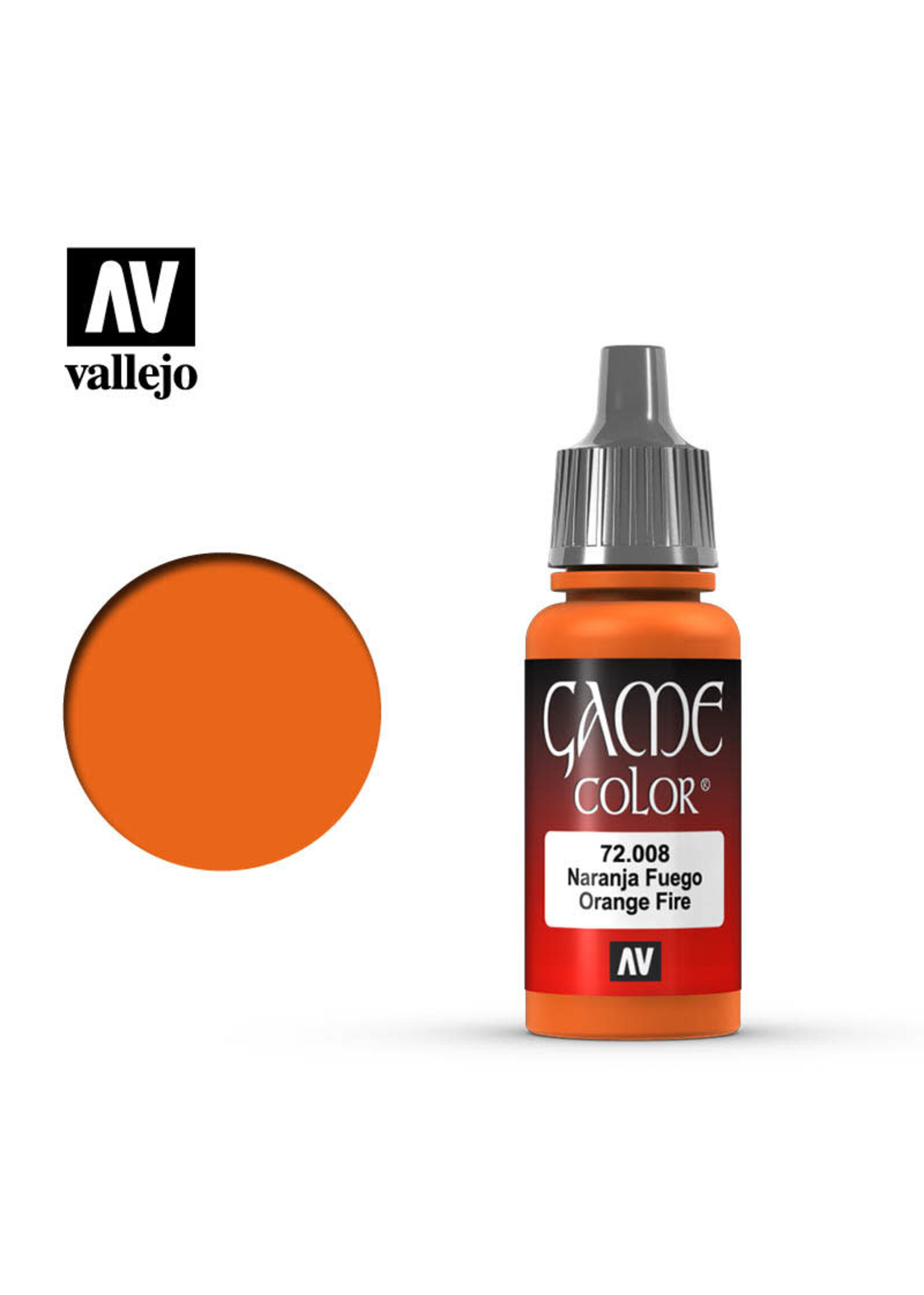Vallejo 018VAL72008 Game Color Orange Fire (17ml)