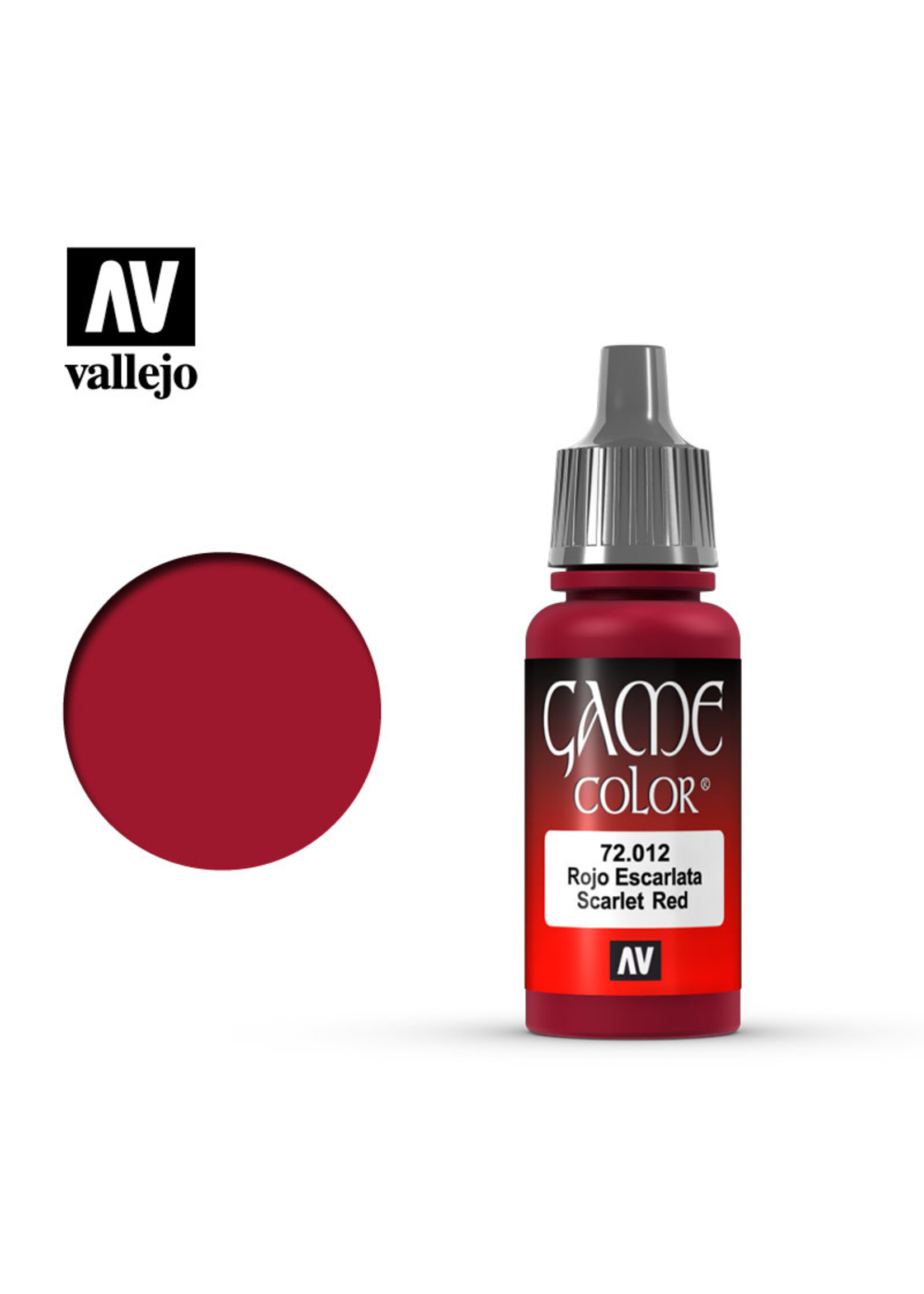 Vallejo 022VAL72012 Game Color Scar Red (17ml)