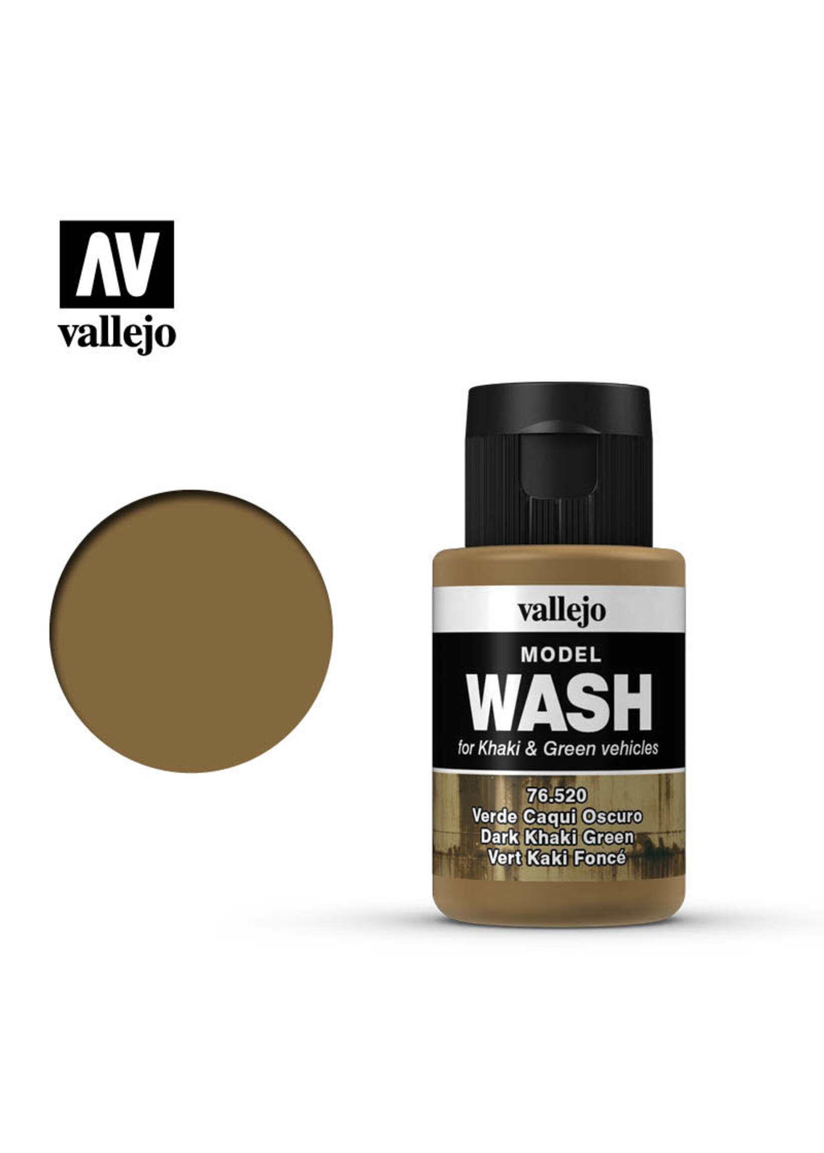 Vallejo VAL76520 Wash Dark Khaki Green (35ml)